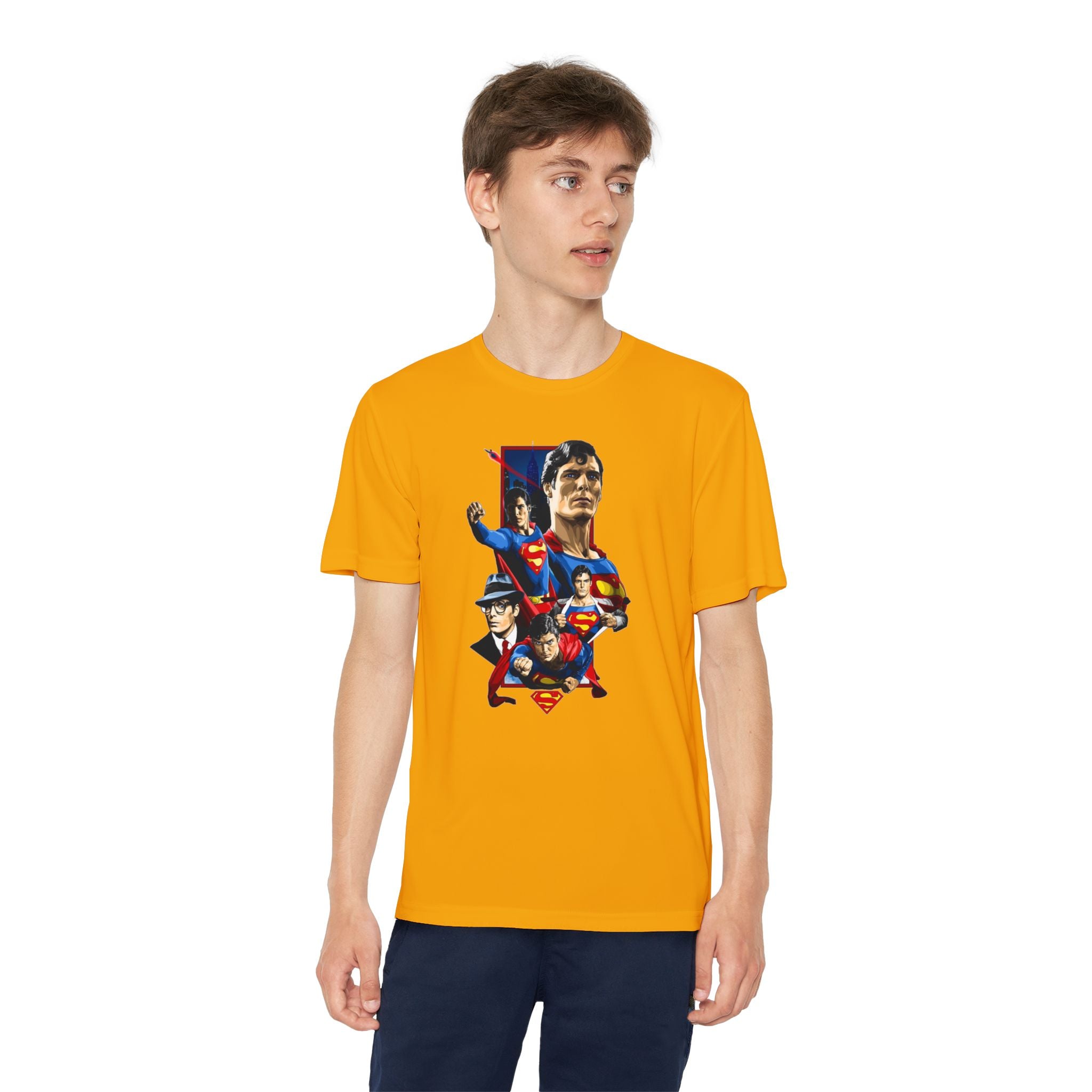 Superman Youth T-Shirt Sports Graphic Tee, Cool Athletic Shirt for Kids, Perfect for Sports Events, Team Spirit