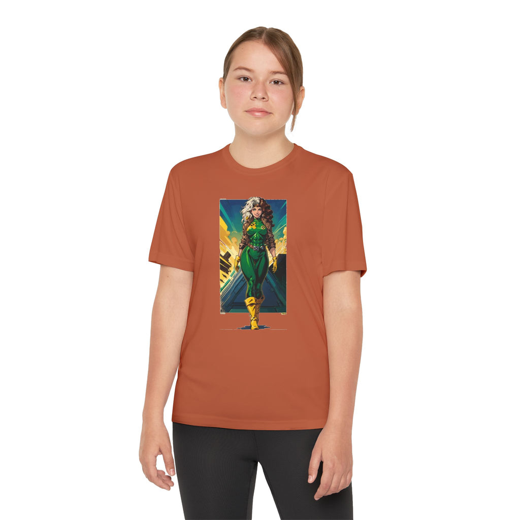 Superhero Youth T-Shirt Sports Graphic Tee, Cool Athletic Shirt for Kids
