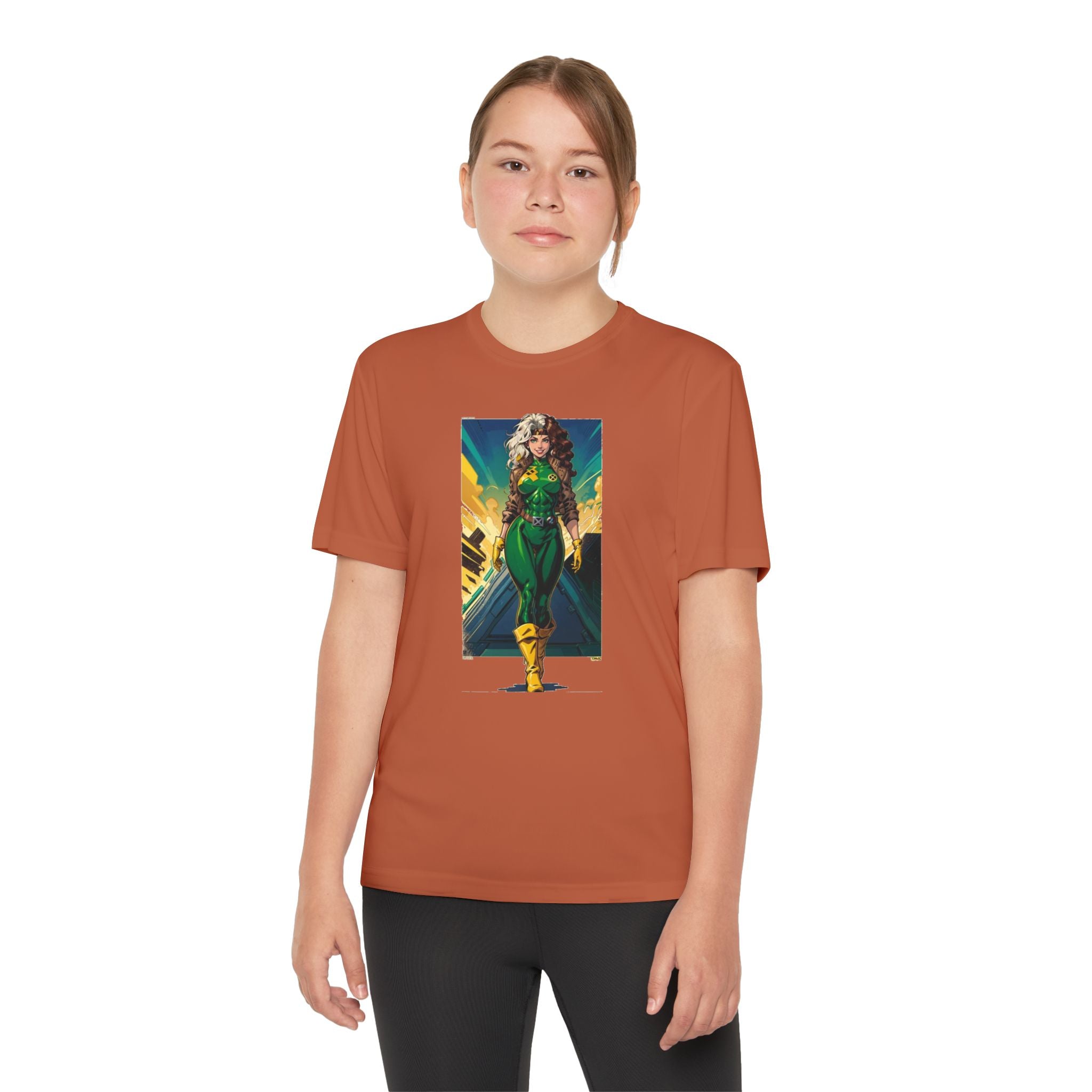 Superhero Youth T-Shirt Sports Graphic Tee, Cool Athletic Shirt for Kids