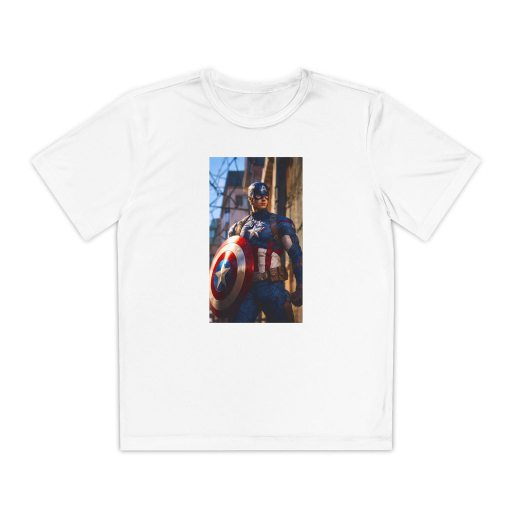 Captain America Superhero Marvel Patriotic, Kids Graphic T-Shirt, Boys Hero Top, Girls Comic Book Clothing, Birthday