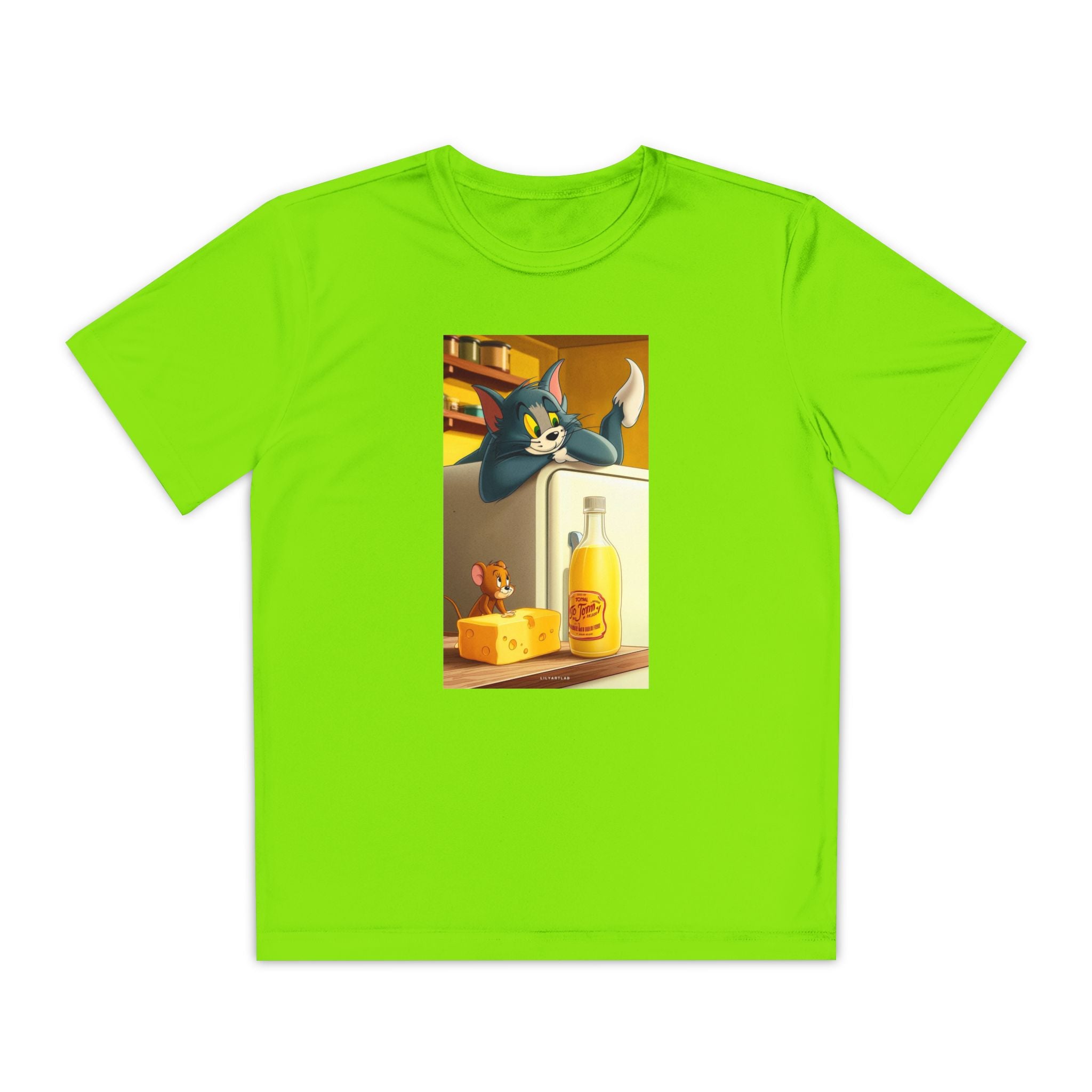 Youth Competitor Tee with Tom And Jerry design, Cartoon Graphic Kid's T-Shirt, Kids Tee, Children's Clothing, Funny Tee for Boys and Girls