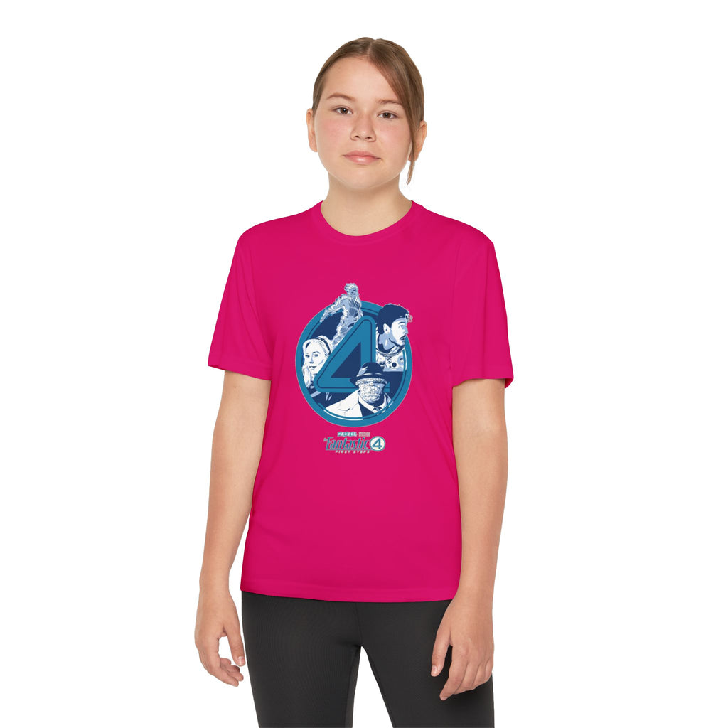 Fantastic 4 Youth T-Shirt Sports Graphic Tee, Cool Athletic Shirt for Kids, Perfect for Sports Events, Team Spirit