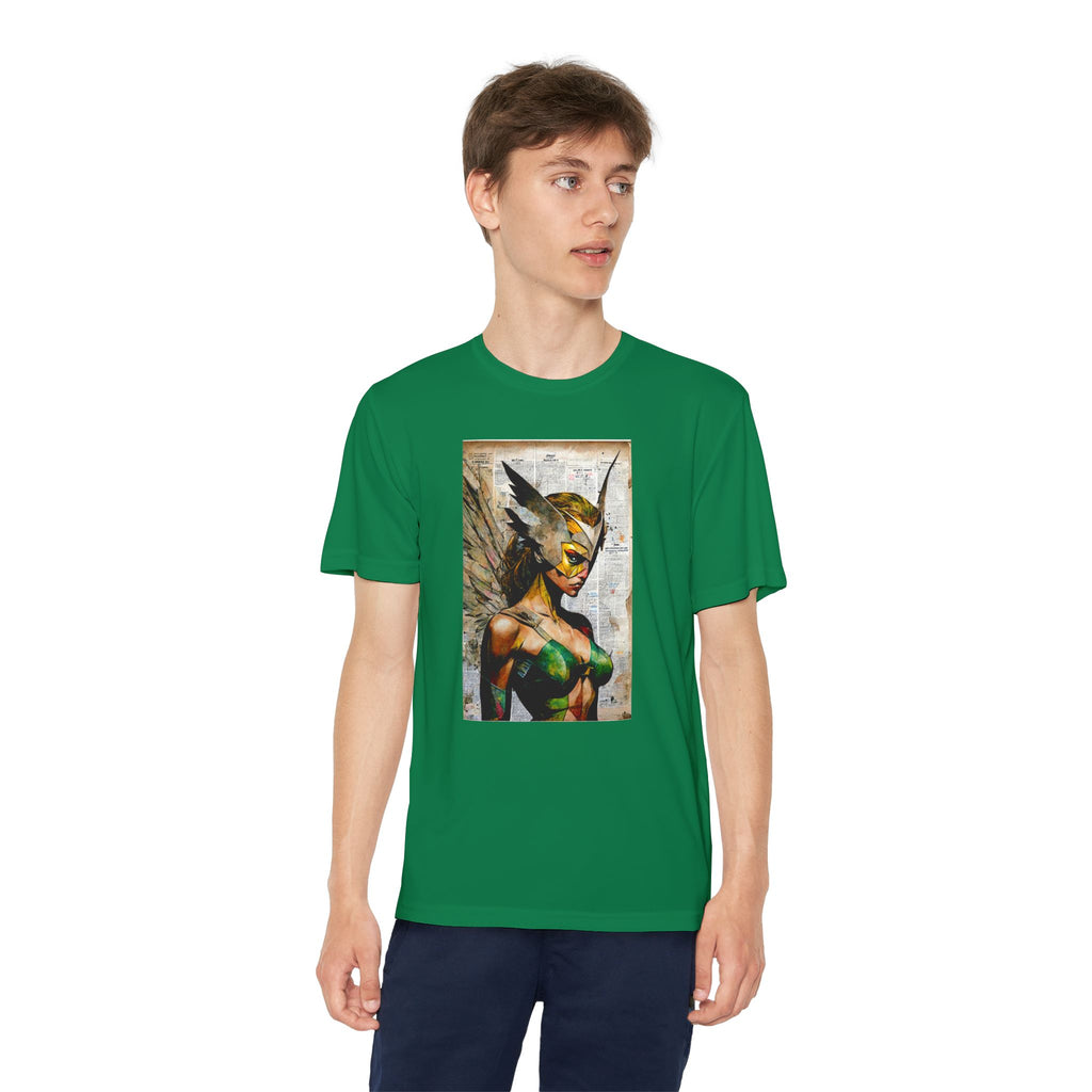 Superhero Youth T-Shirt Sports Graphic Tee, Cool Athletic Shirt for Kids