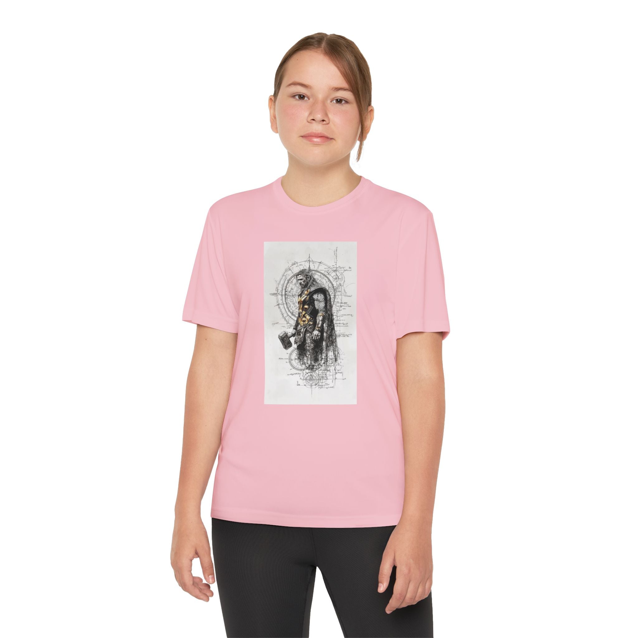 Superhero Youth T-Shirt Sports Graphic Tee, Cool Athletic Shirt for Kids