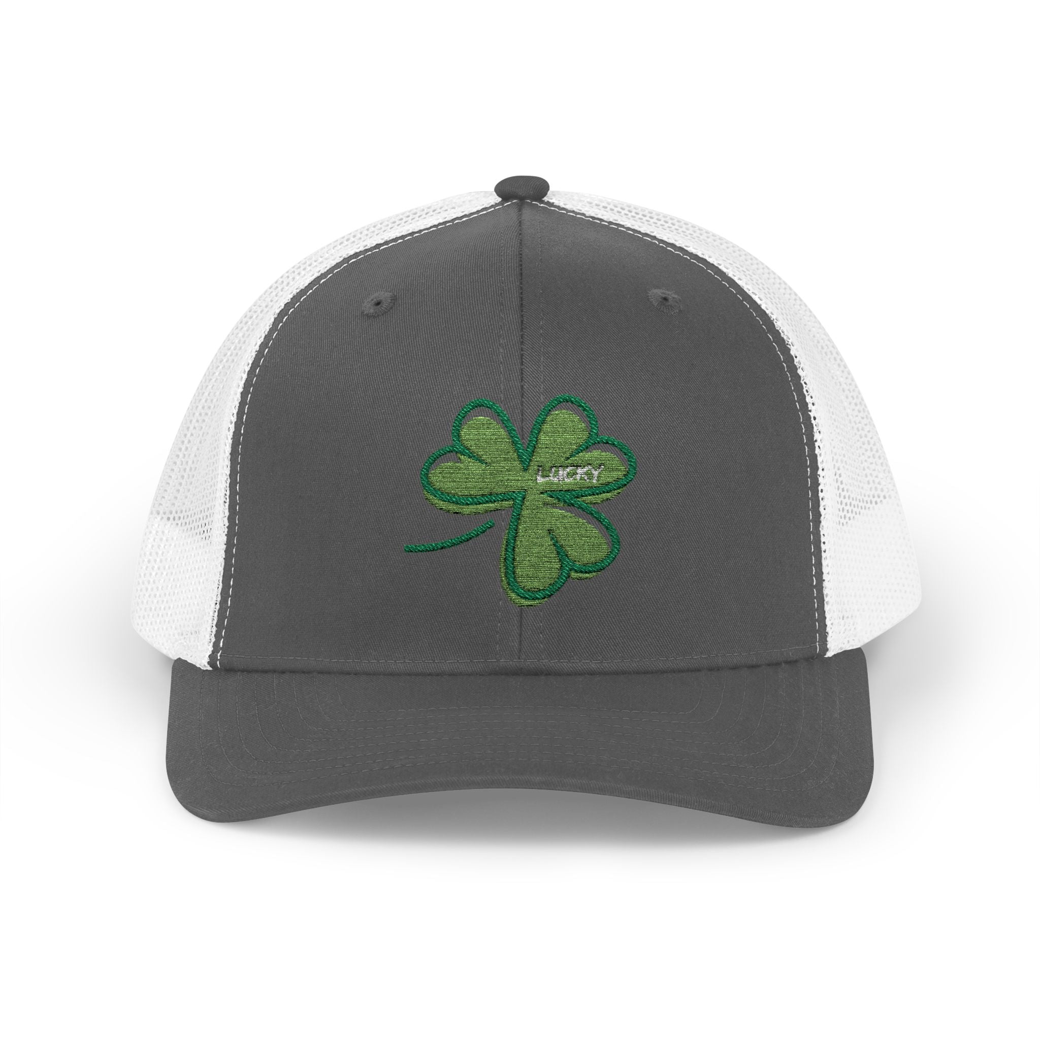 St. Patrick's Day Lucky 4-Leaf Clover Snapback Trucker Cap