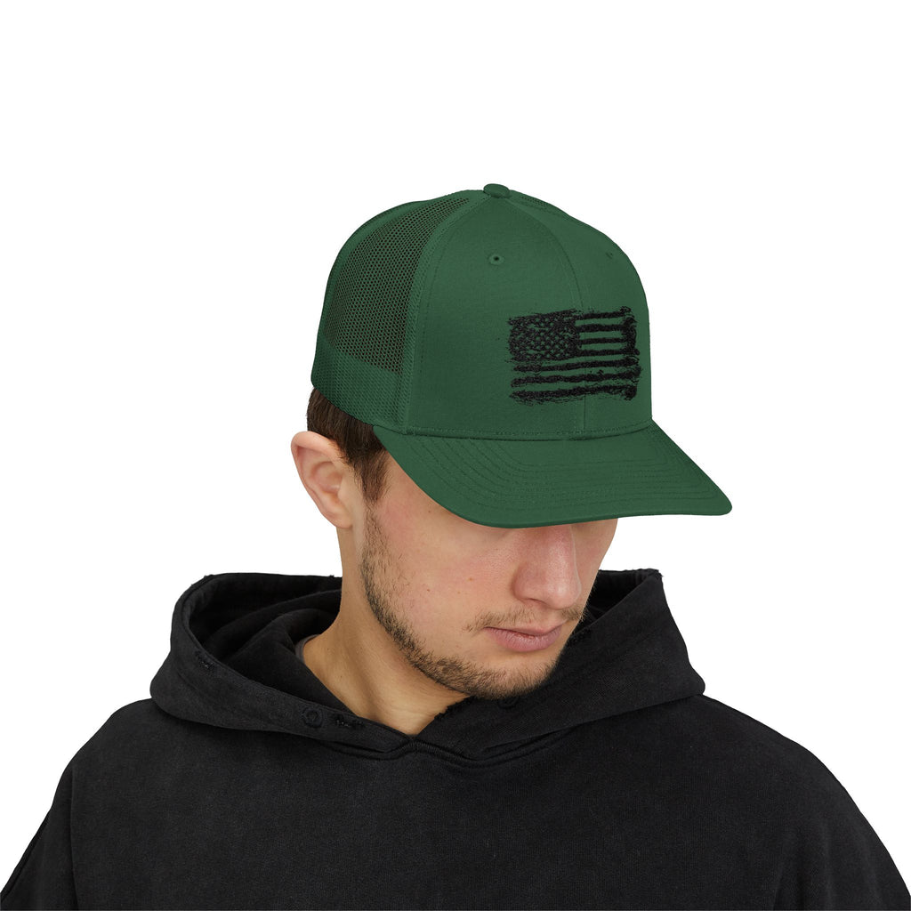 Patriotic Flag Snapback Trucker Cap, American Flag Hat, Outdoor Cap, Casual Wear, Gift for Dad, 4th of July Apparel