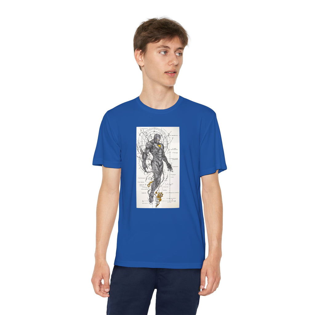 Superhero Youth T-Shirt Sports Graphic Tee, Cool Athletic Shirt for Kids