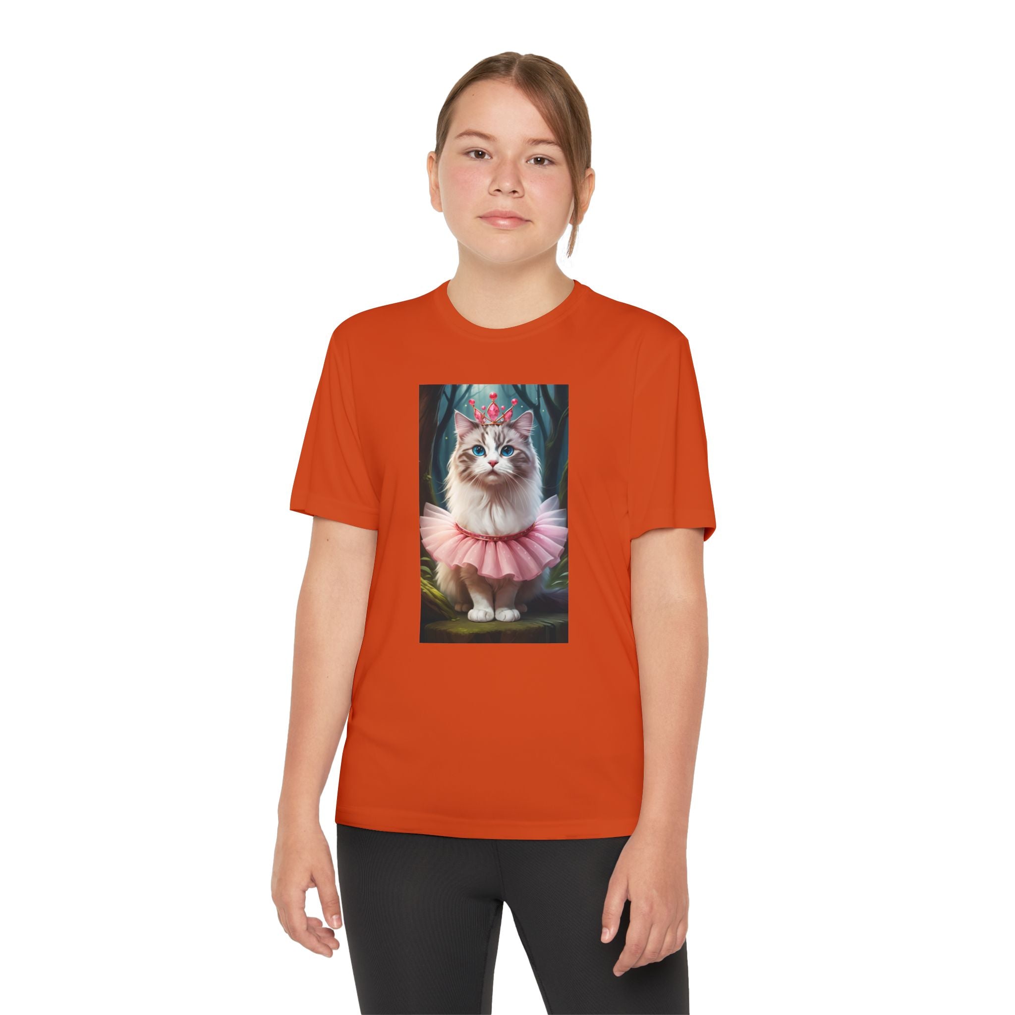 Graphic Tee, Cute Cartoon Kitten, Kids Animal Lover Shirt, Kitty Princess Design, Youth Tee for Girls and Boys, Funny Cat Shirt, Gift for