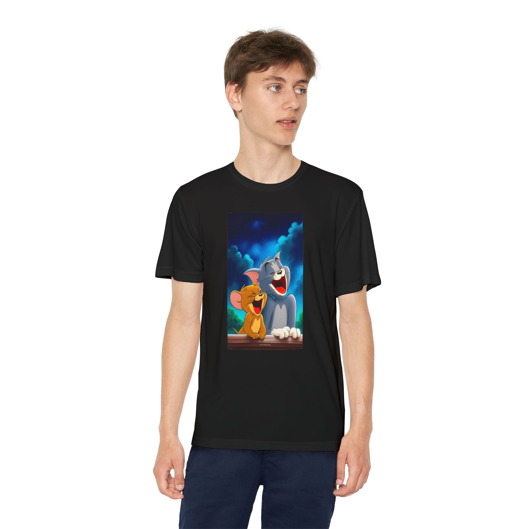 Youth Competitor Tee with Tom And Jerry design, Cartoon Graphic Kid's T-Shirt, Kids Tee, Children's Clothing, Funny Tee for Boys and Girls