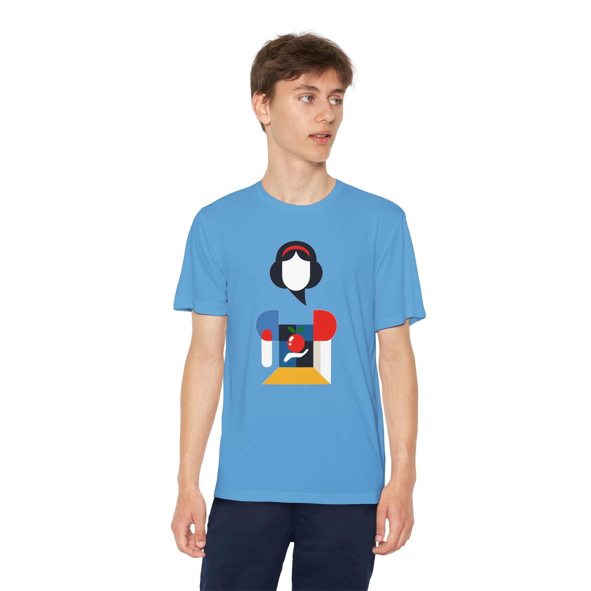 Snow White Youth T-Shirt Sports Graphic Tee, Cool Athletic Shirt for Kids, Perfect for Sports Events, Team Spirit
