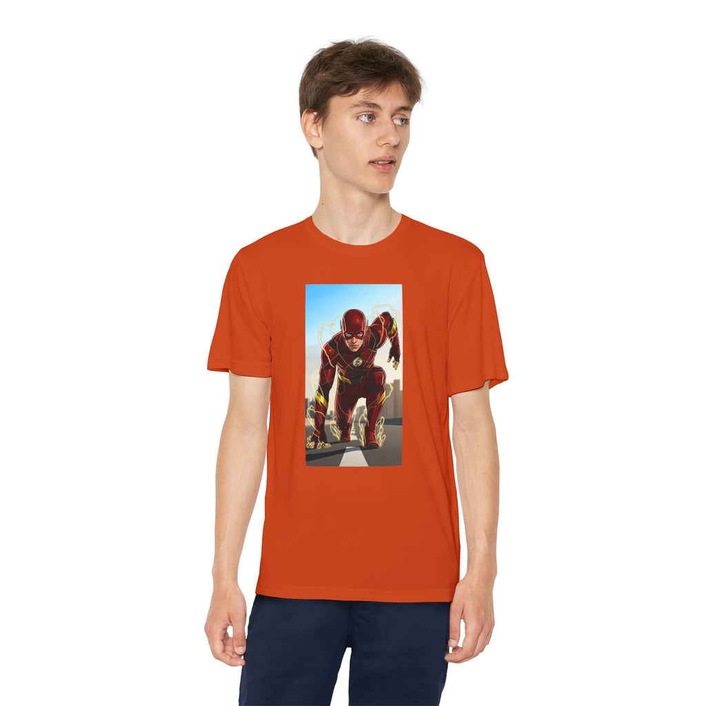 The Flash Superhero Marvel Youth T-Shirt, Kid's Superhero Tee, Children's Graphic Shirt, Comic Book Character Top, Kids Costume Apparel