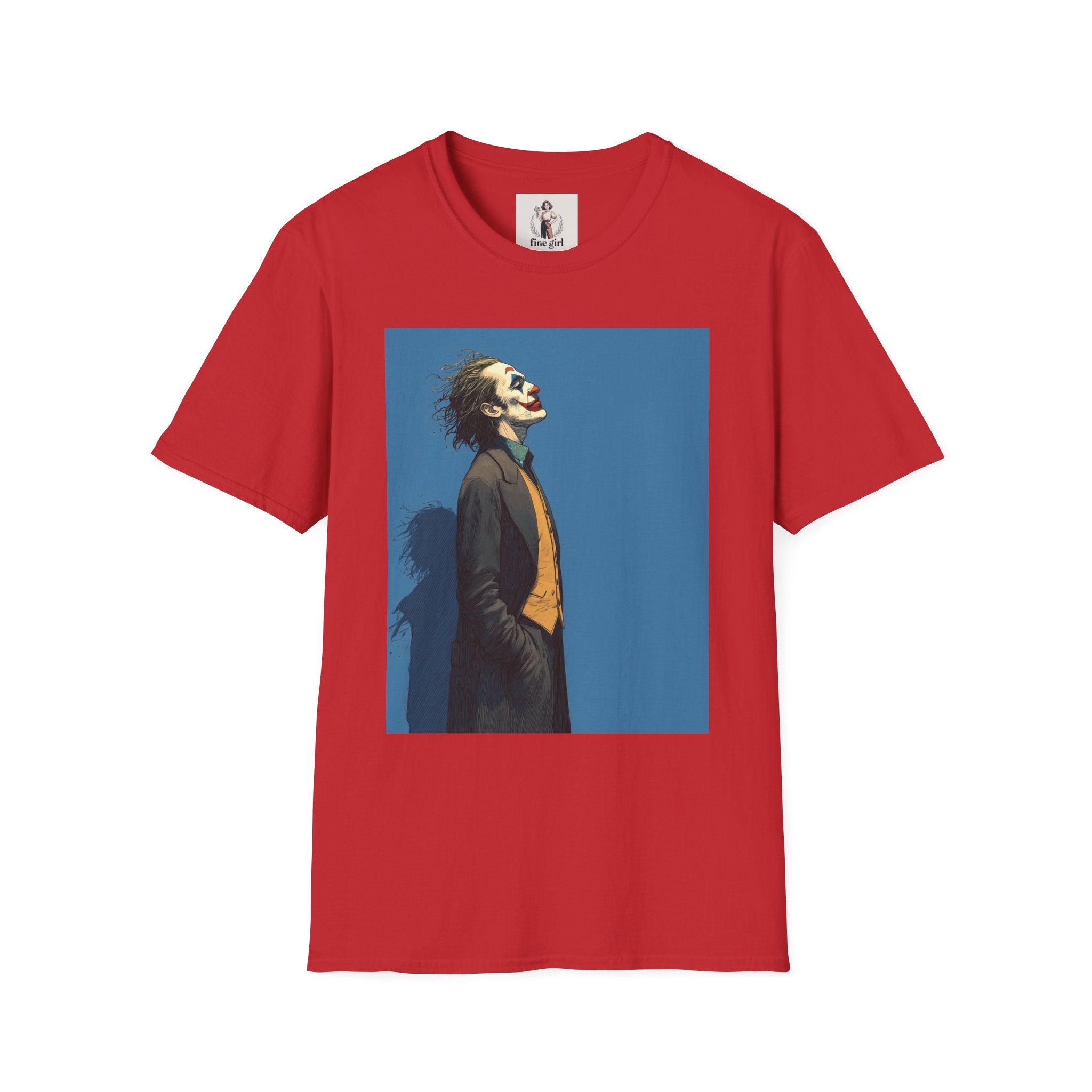 The Joker Superhero Marvel Unisex Softstyle T-Shirt, Comic Book Tee, Geeky Clothing, Cosplay Costume Top