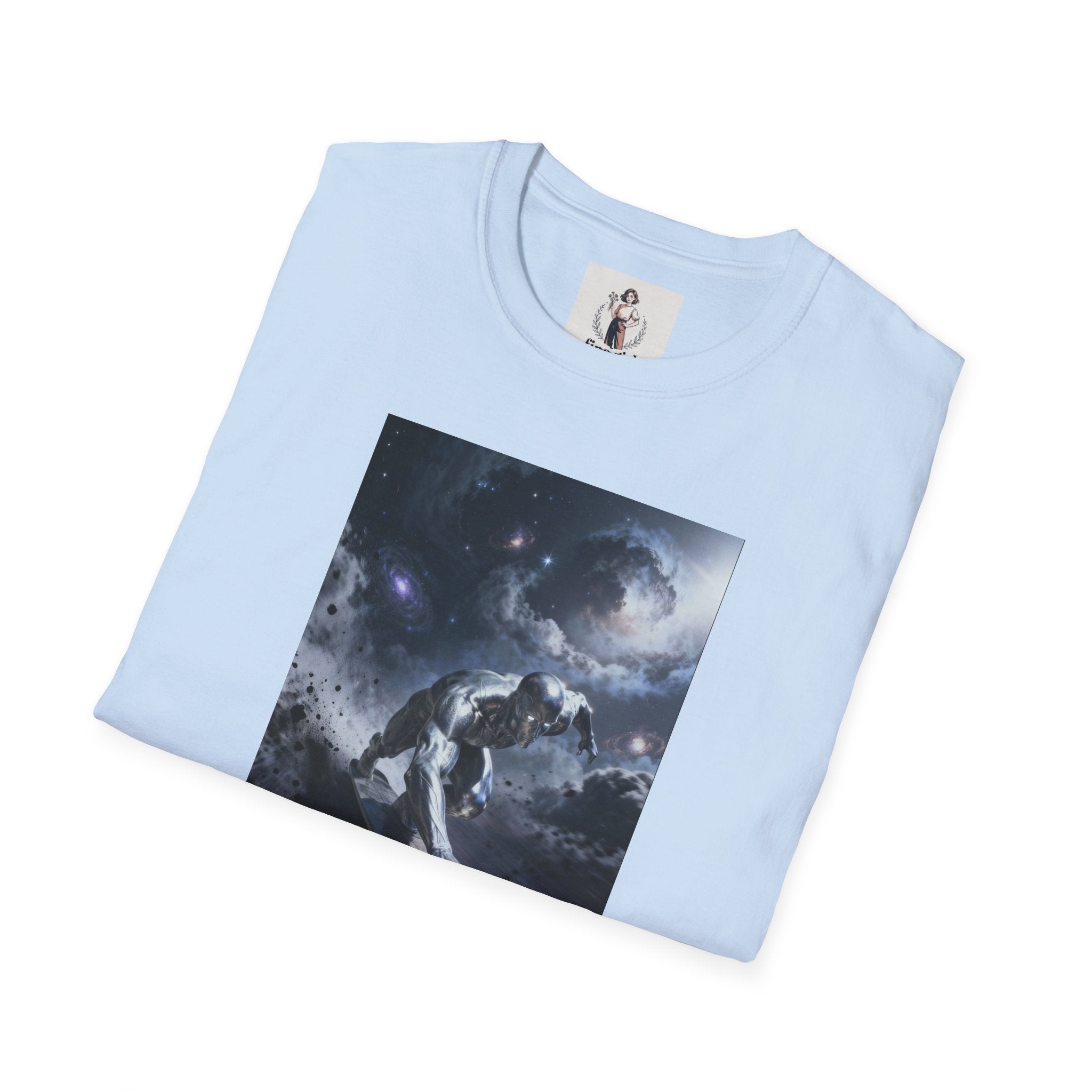 Silver Surfer Superhero Marvel Unisex Softstyle T-Shirt, Comic Book Tee, Geeky Clothing, Cosplay Costume Top