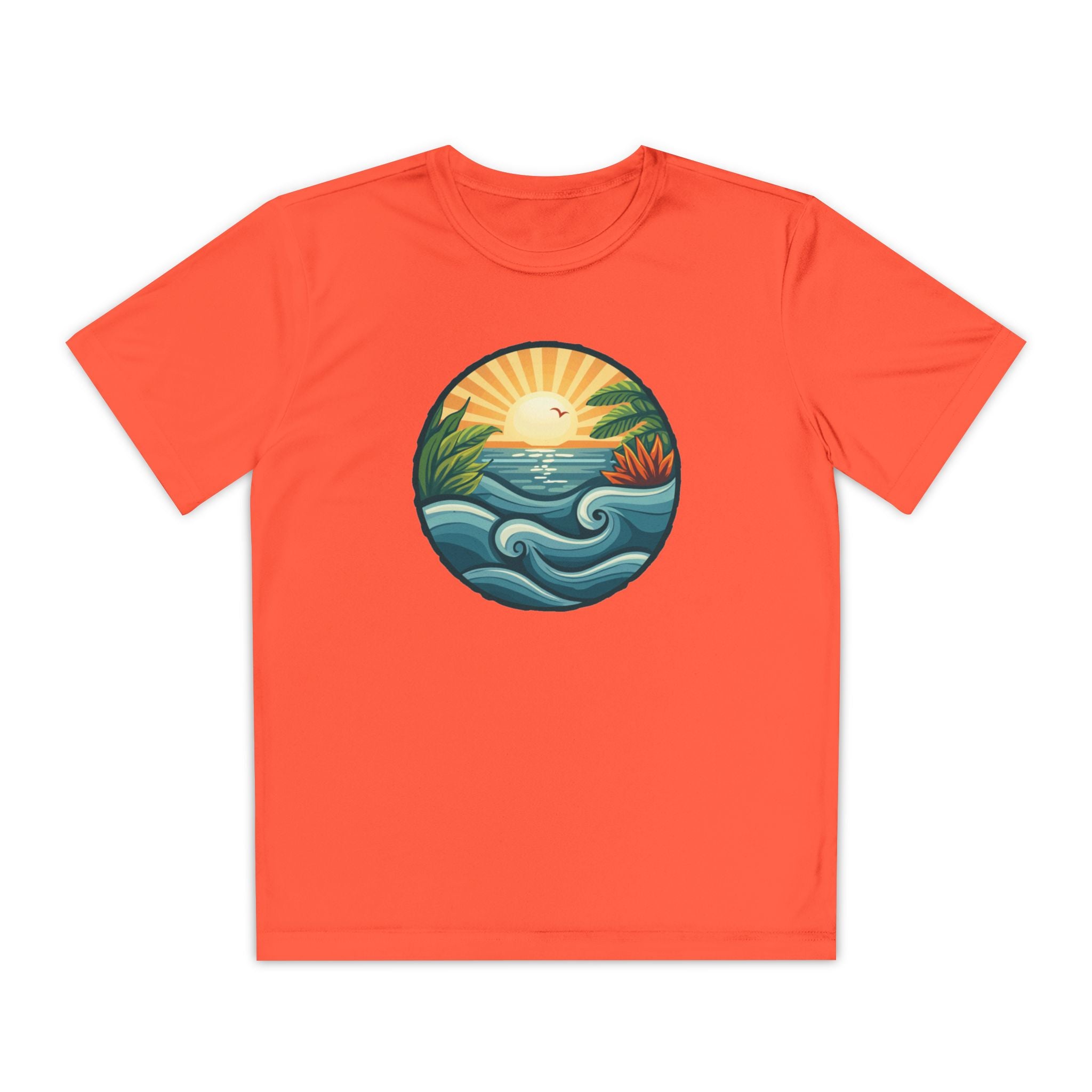 Beach Shirt Youth Competitor Tee, Kids Surf Tee, Summer Vacation Top, Ocean Lover T-Shirt, Coastal Clothing