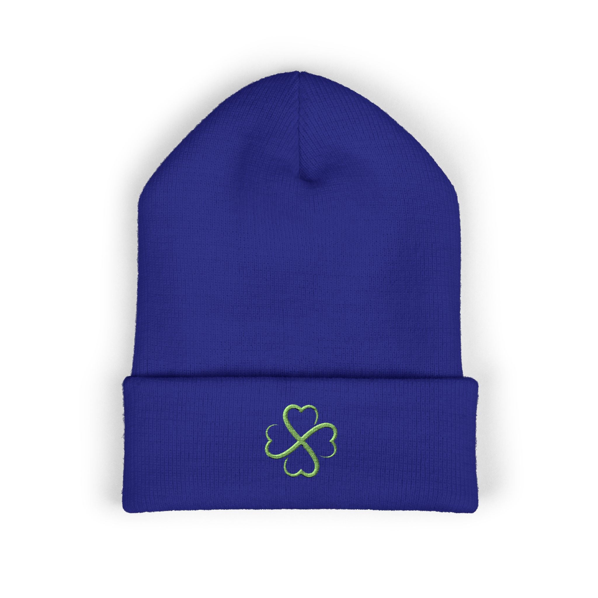 St. Patrick's Day 4-Leaf Clover Embroidered Beanie