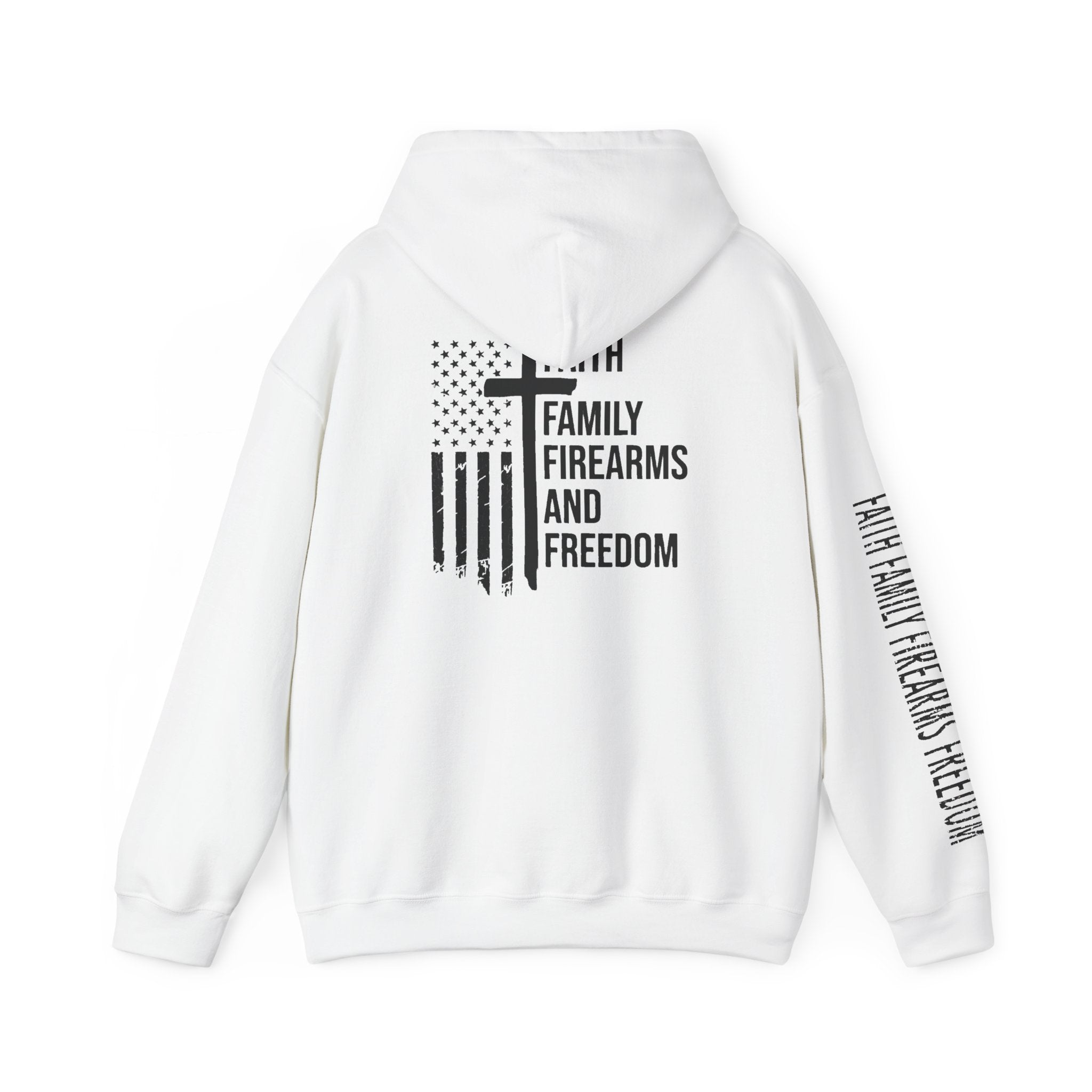 Faith Family Firearms Freedom  Patriotic Hoodie Rebel Spirit Unisex Hoodie