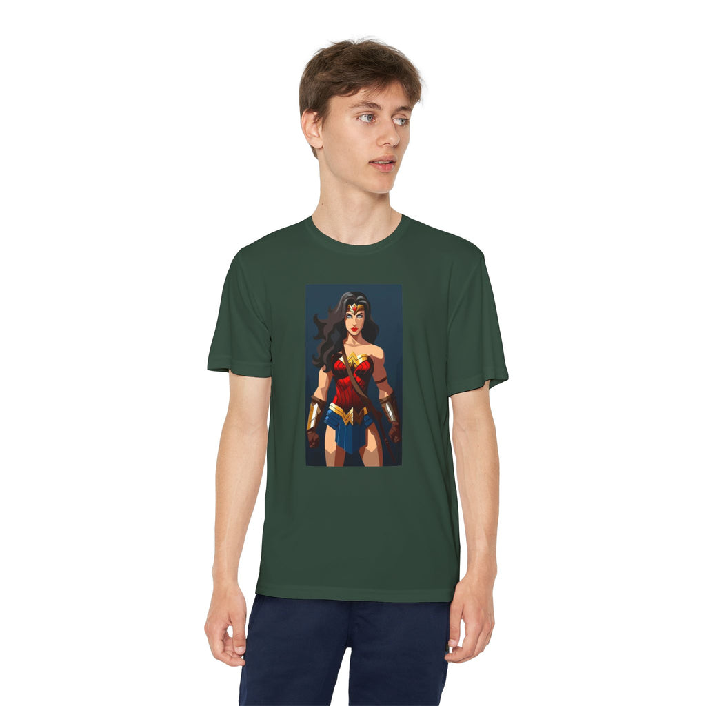 Superhero Youth T-Shirt Sports Graphic Tee, Cool Athletic Shirt for Kids