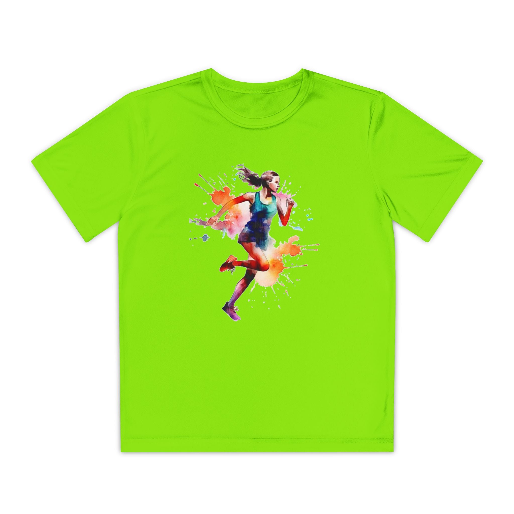 Running Youth T-Shirt Sports Graphic Tee, Cool Athletic Shirt for Kids, Perfect for Sports Events, Team Spirit