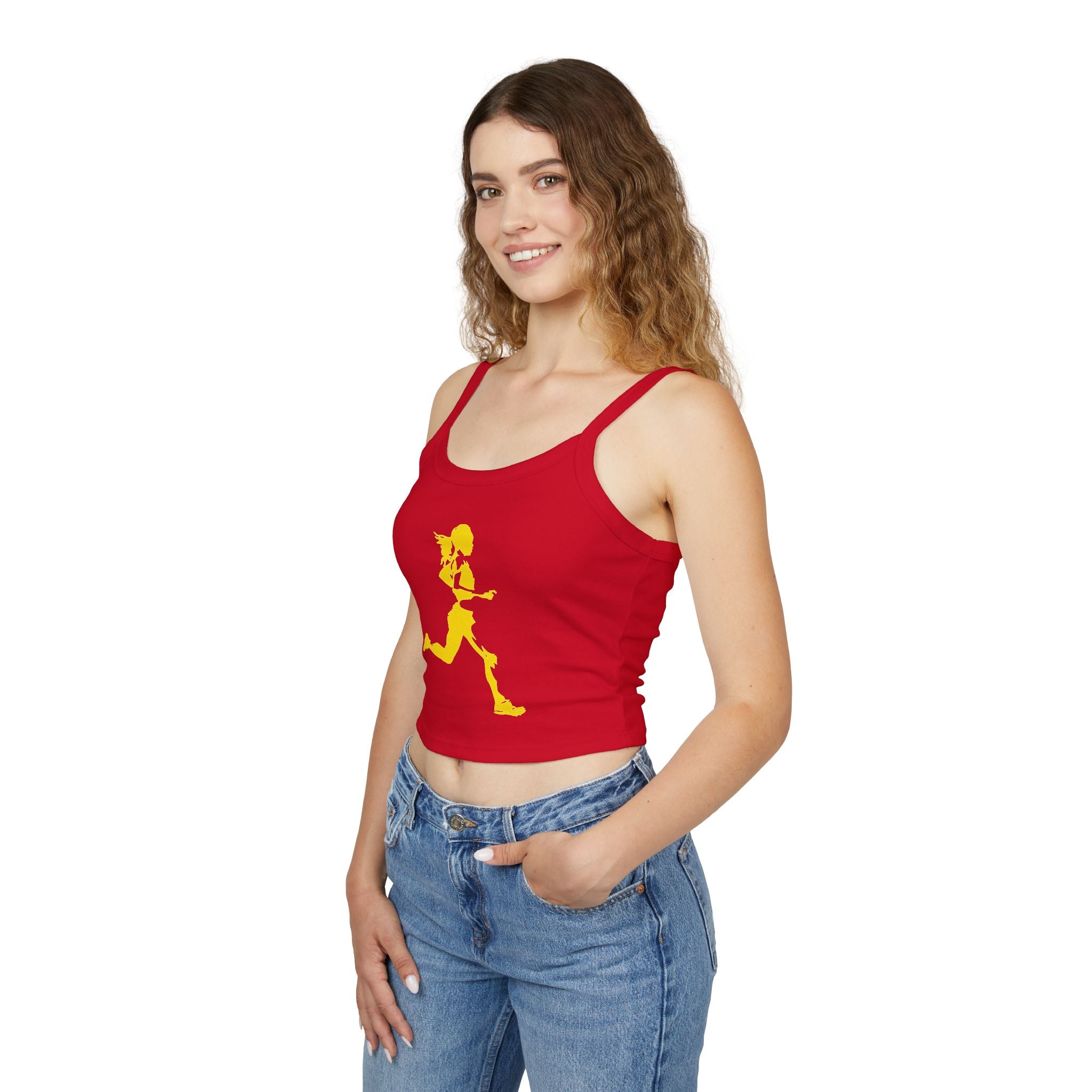 Running Woman Tank Top, Athletic Workout Top, Fitness Sleeveless Shirt, Jogging Muscle Tee, Exercise Gym Cami