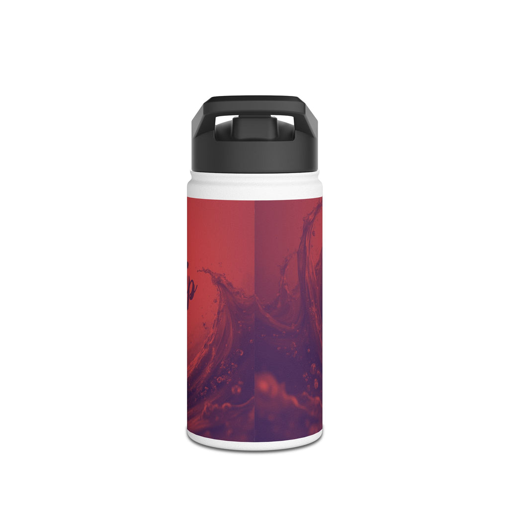 Aqua Wave Stainless Steel Water Bottle, Hydration Gift, Outdoor Adventure, Beach Vibes, Eco-Friendly, Travel Companion
