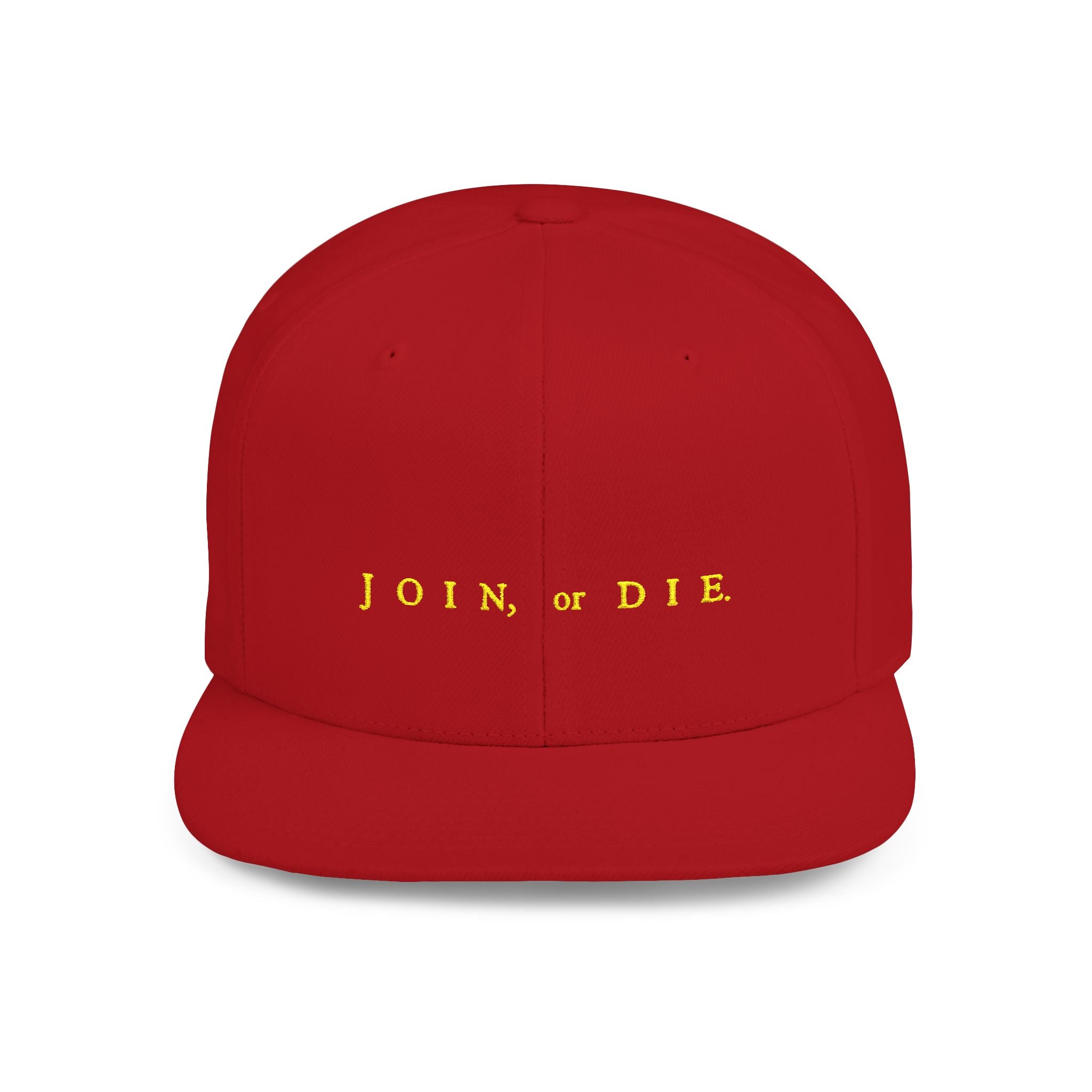 Join Or Die ~ Stylish Flat Bill Snapback Hat