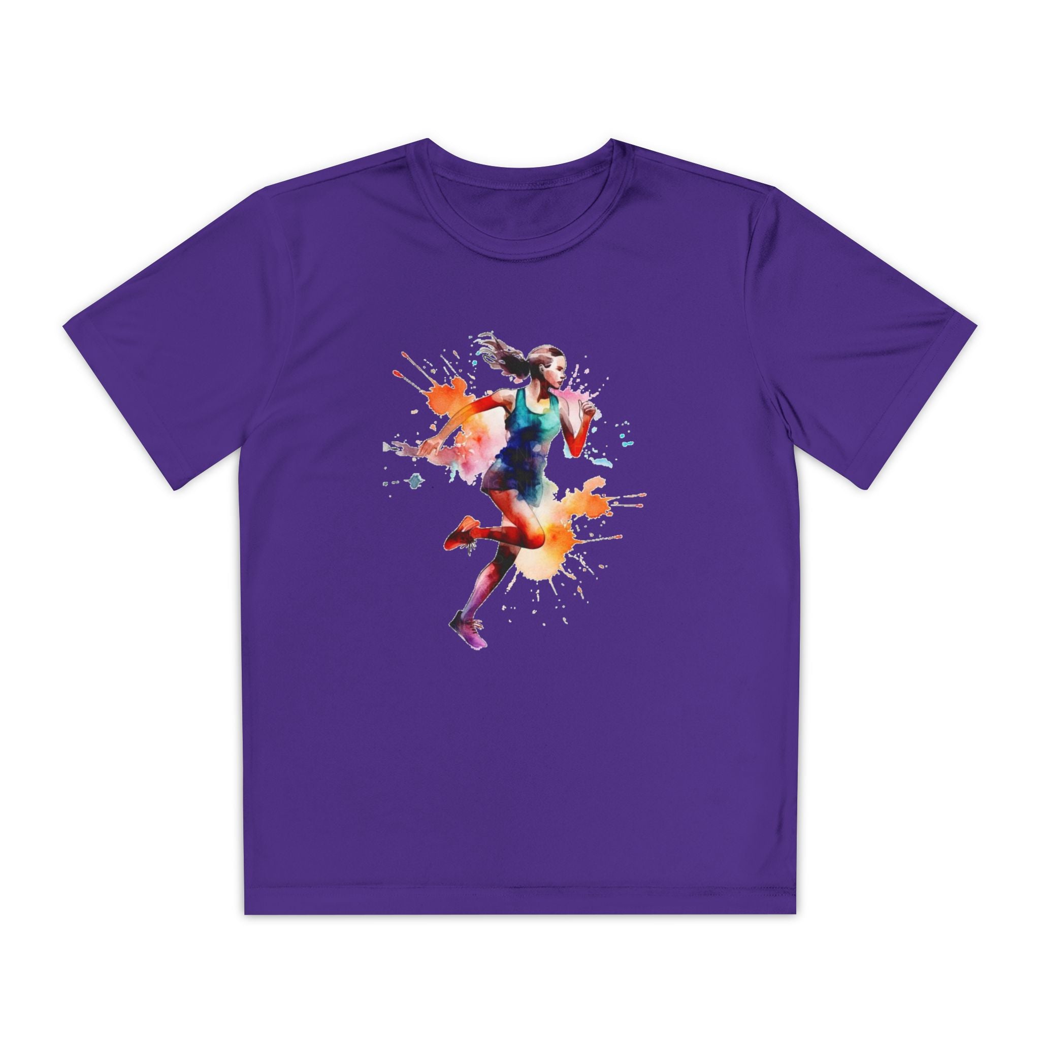 Running Youth T-Shirt Sports Graphic Tee, Cool Athletic Shirt for Kids, Perfect for Sports Events, Team Spirit