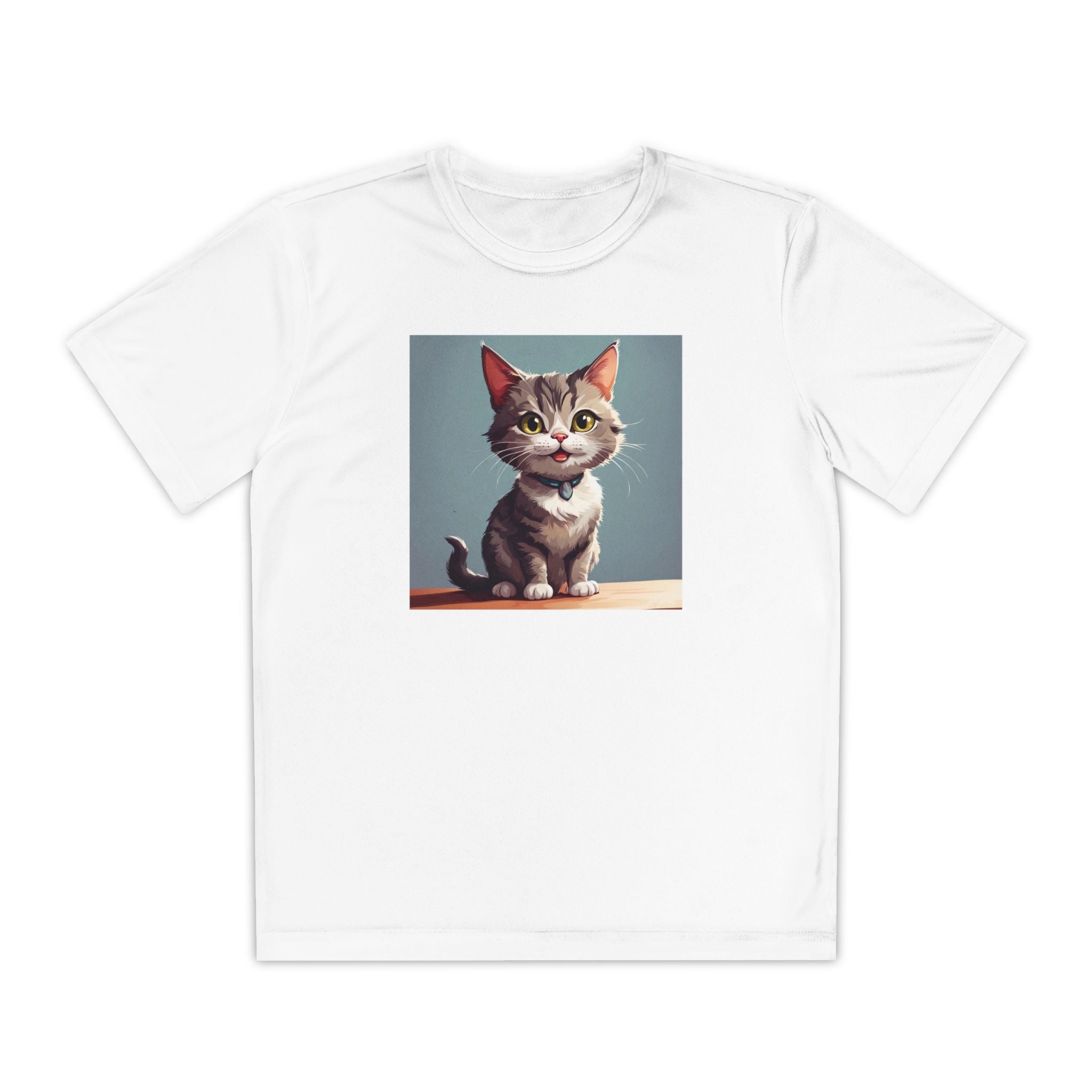 Youth Tee, Cute Kitten Graphic Shirt for Kids, Cat Lover Gift, Animal Theme Top, Children's Clothing, Feline Print Apparel