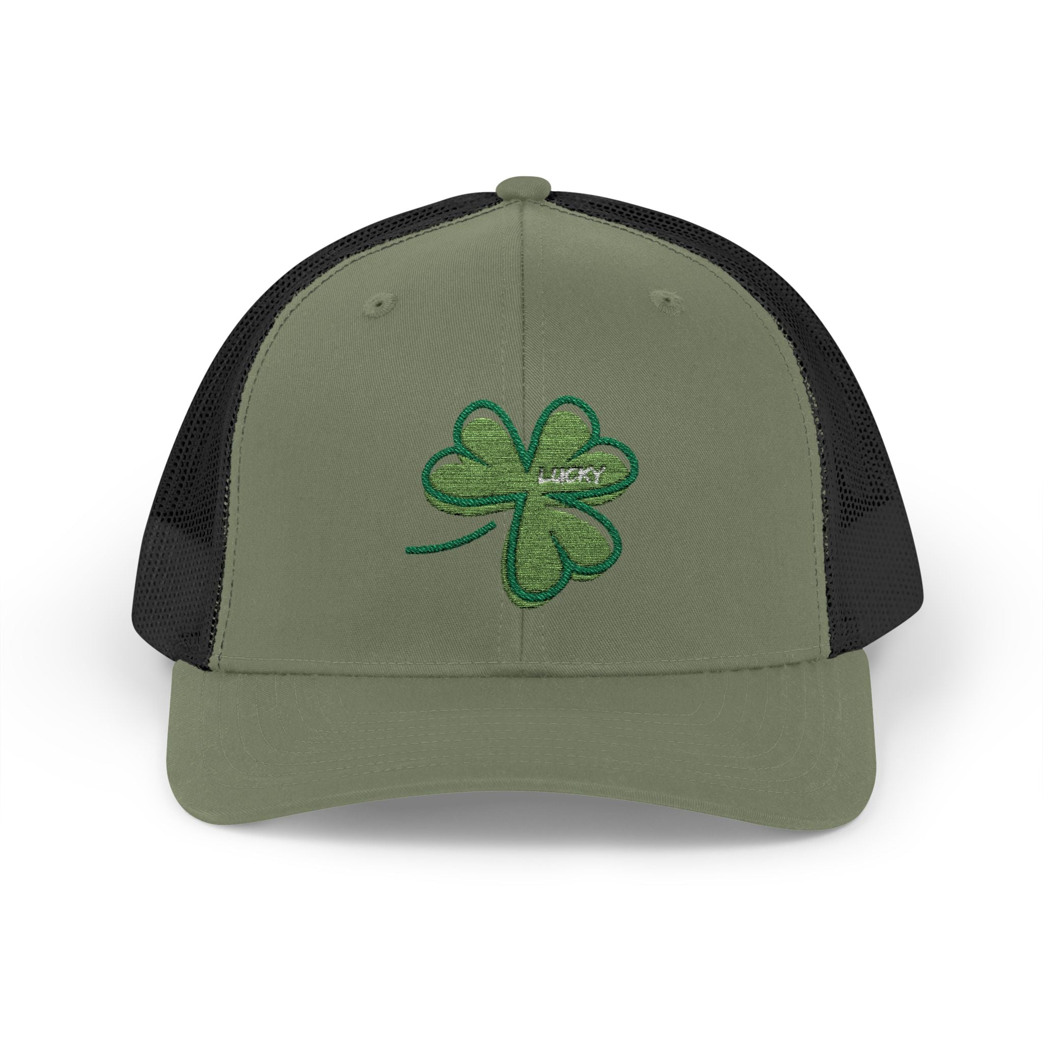 St. Patrick's Day Lucky 4-Leaf Clover Snapback Trucker Cap