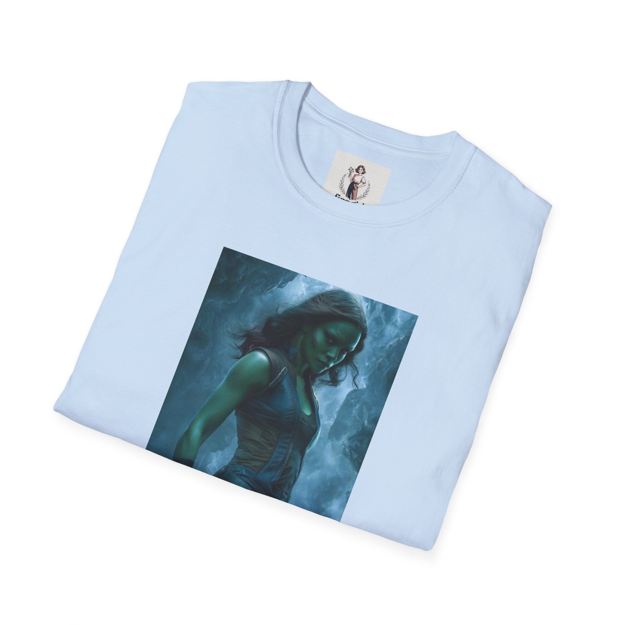 Gamora From Gardians Of The Galaxy Superhero Marvel Unisex Softstyle T-Shirt, Comic Book Tee, Geeky Clothing, Cosplay Costume Top