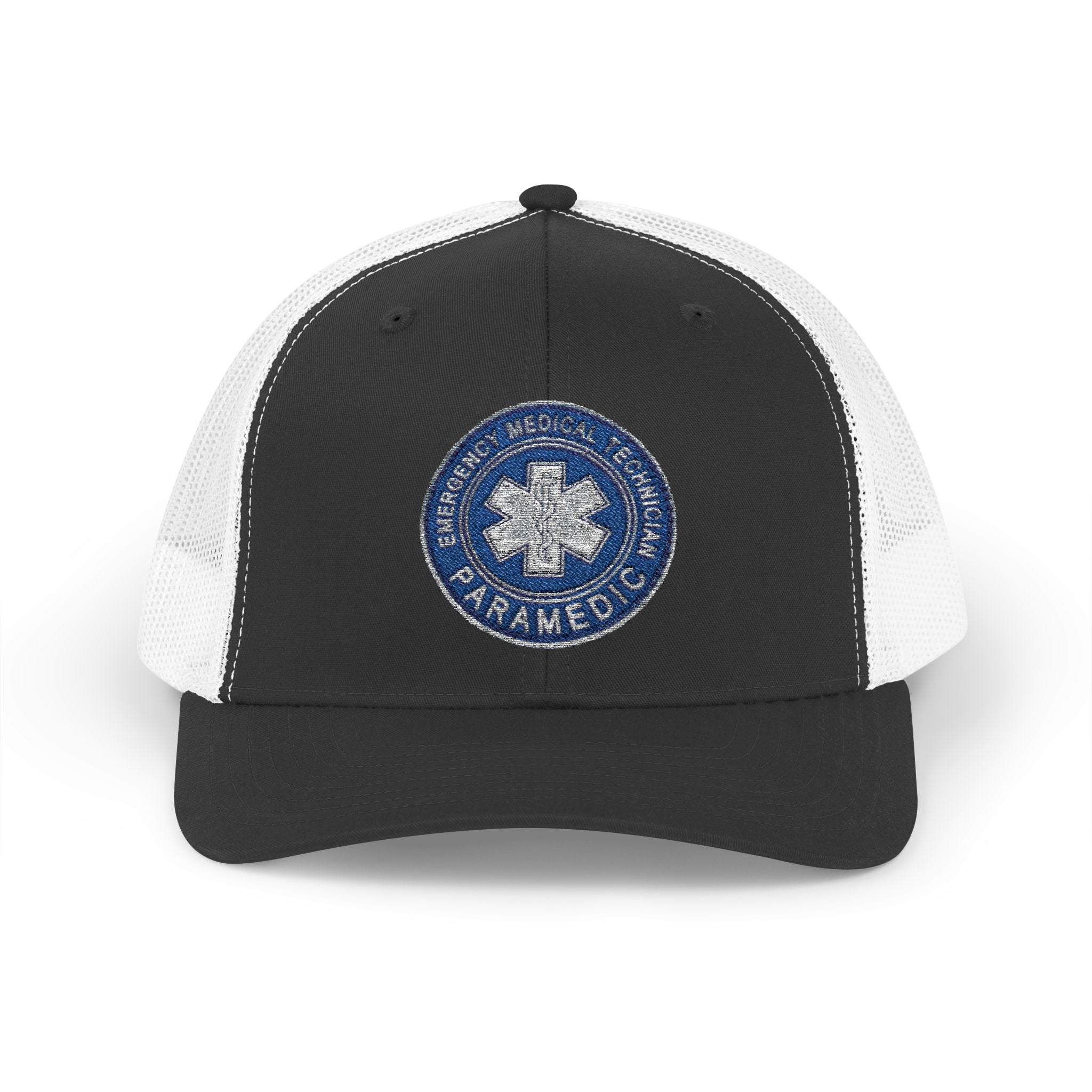 Paramedic Snapback Trucker Cap with Thin Red Line Design, Ideal for First Responders, Supportive Gifts, Memorials, Everyday Wear