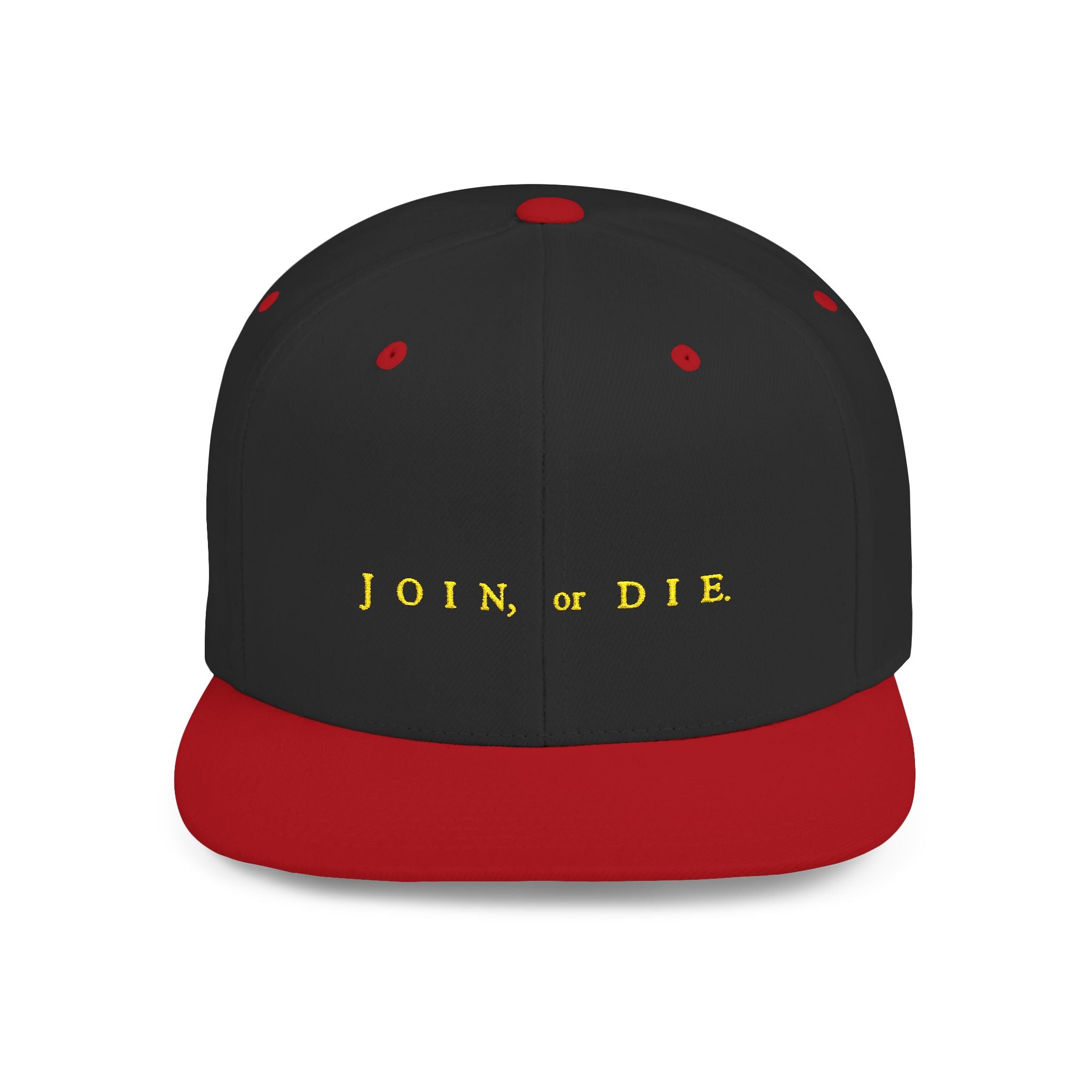Join Or Die ~ Stylish Flat Bill Snapback Hat