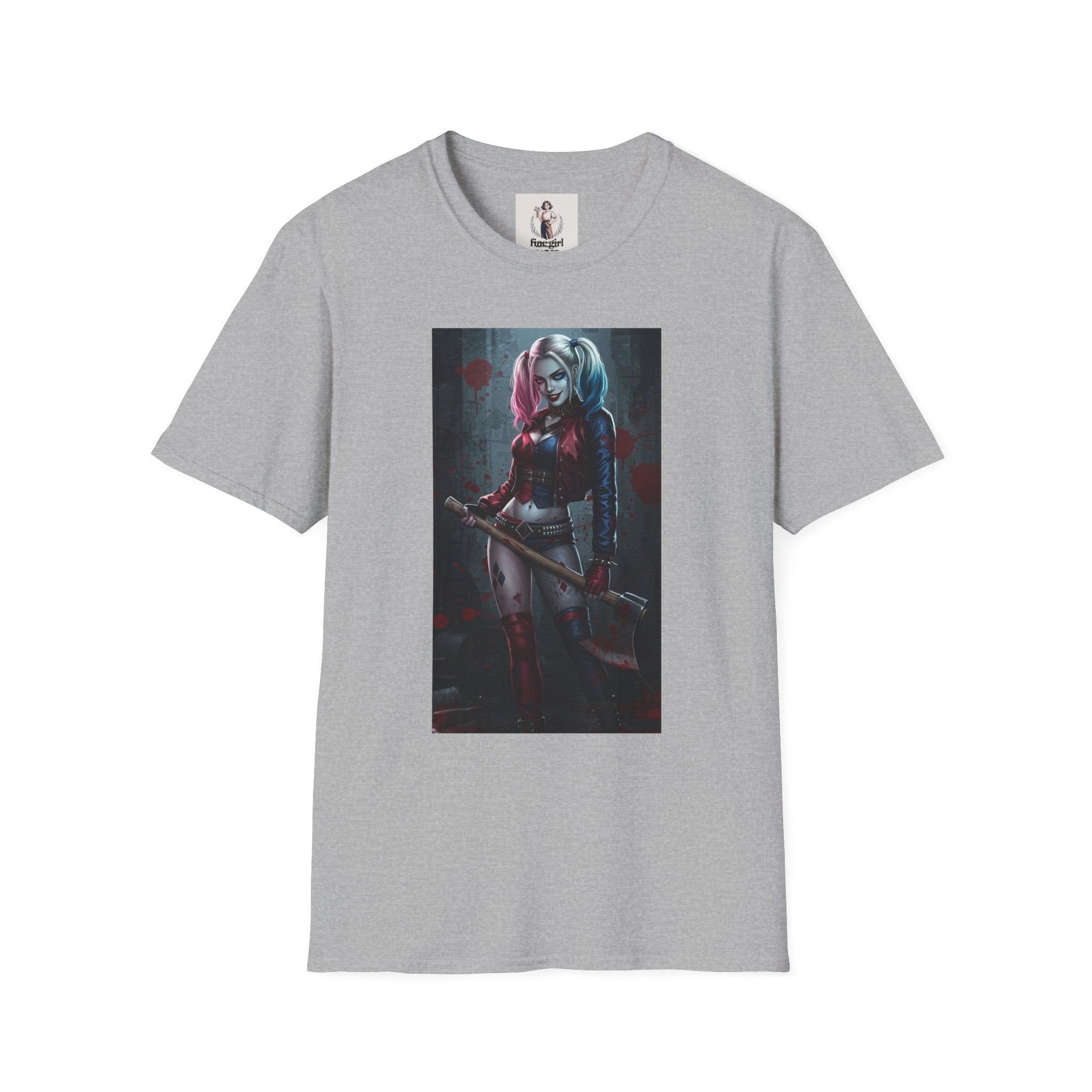 Haily Quinn Superhero Marvel Unisex Softstyle T-Shirt, Comic Book Tee, Graphic Novel Shirt, Geeky Clothing, Cosplay Costume Top