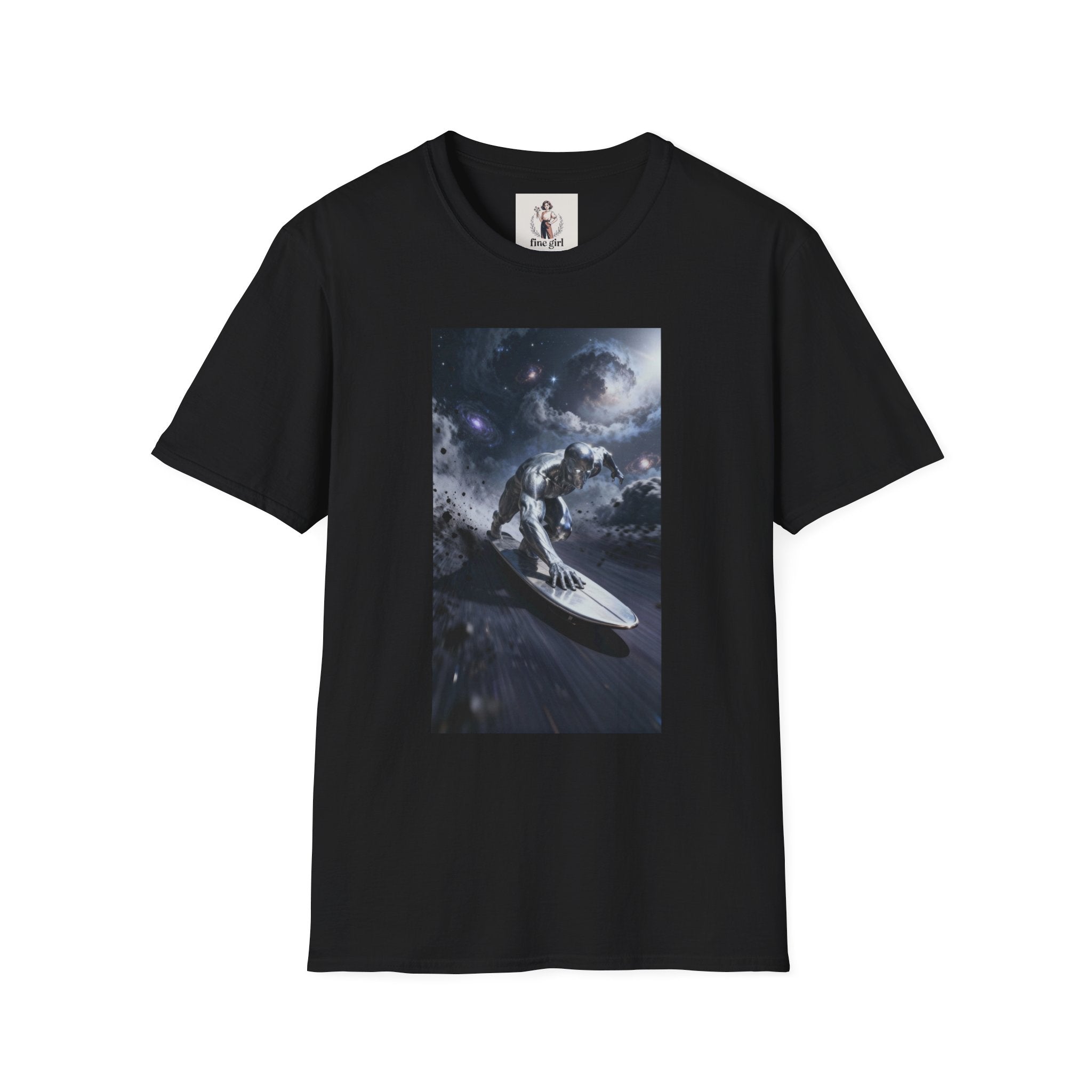 Silver Surfer Superhero Marvel Unisex Softstyle T-Shirt, Comic Book Tee, Geeky Clothing, Cosplay Costume Top