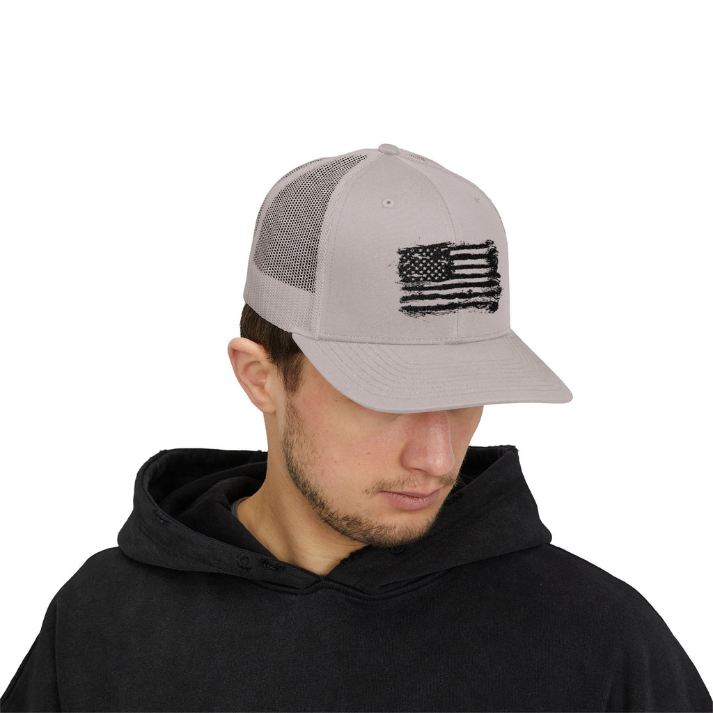 Patriotic Flag Snapback Trucker Cap, American Flag Hat, Outdoor Cap, Casual Wear, Gift for Dad, 4th of July Apparel