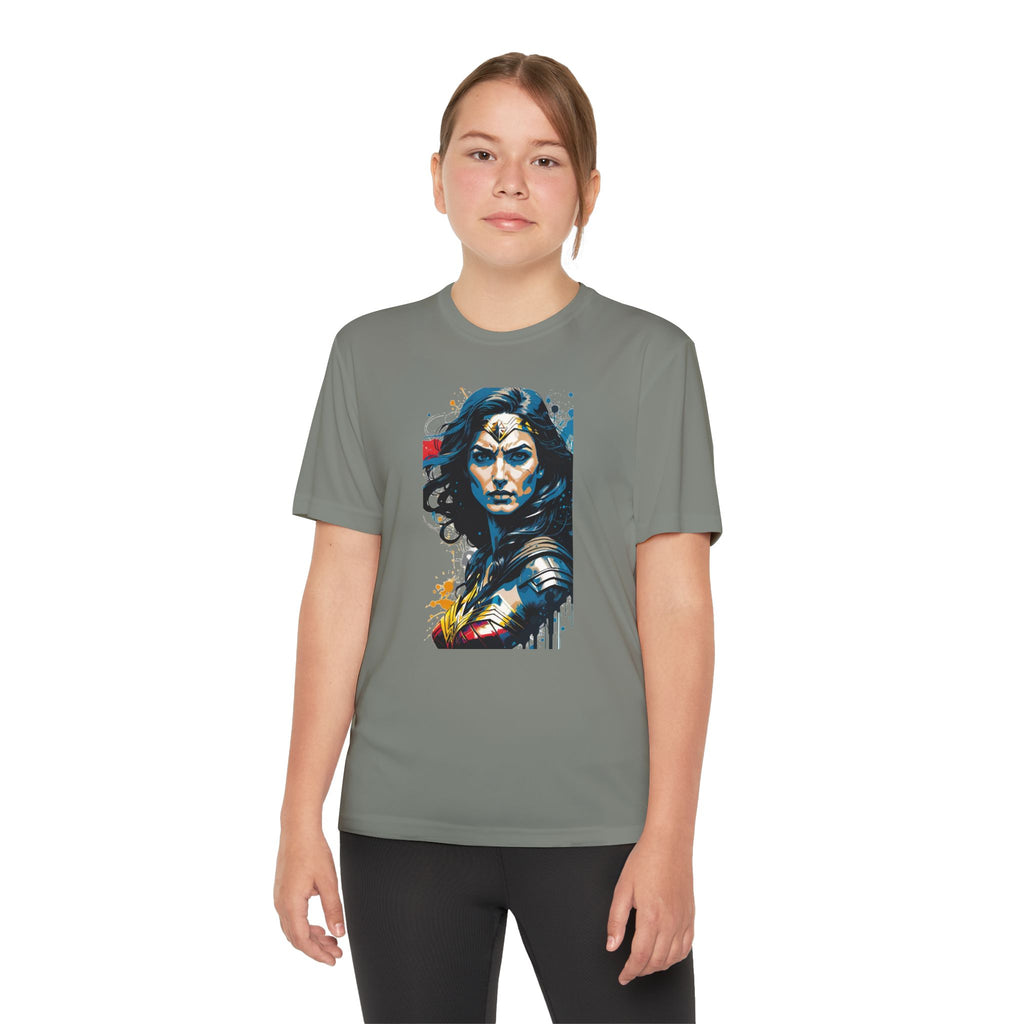 Superhero Youth T-Shirt Sports Graphic Tee, Cool Athletic Shirt for Kids