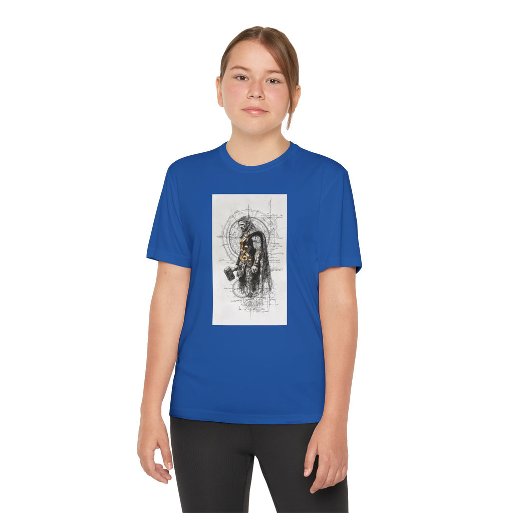 Superhero Youth T-Shirt Sports Graphic Tee, Cool Athletic Shirt for Kids