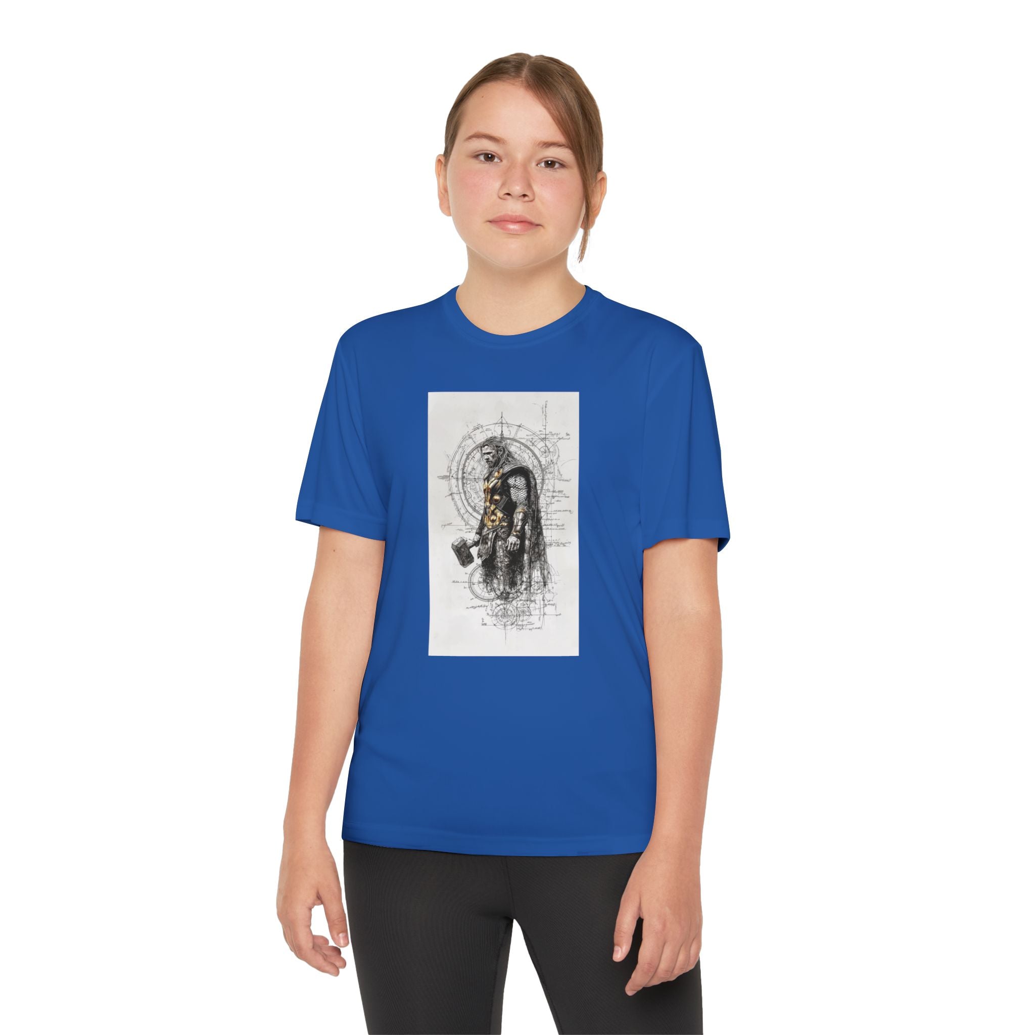 Superhero Youth T-Shirt Sports Graphic Tee, Cool Athletic Shirt for Kids