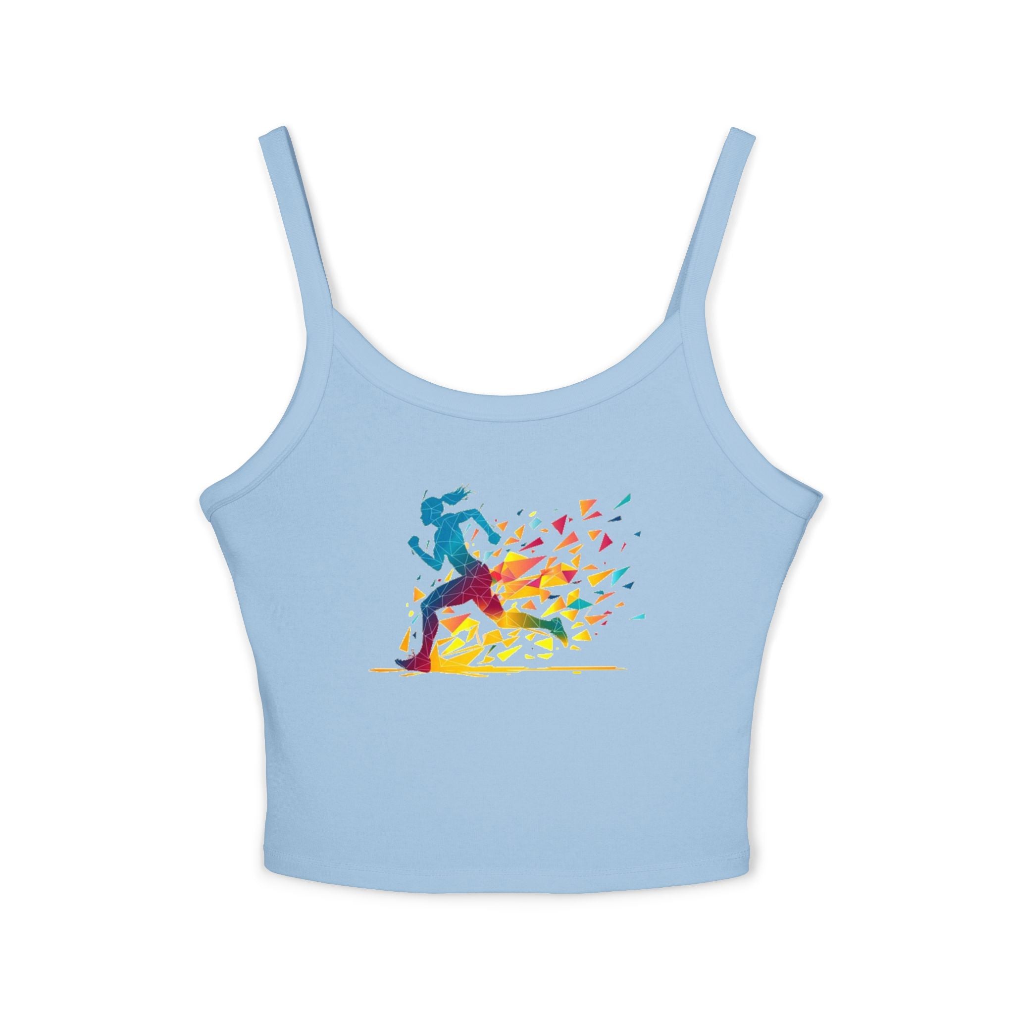 Running Woman Tank Top, Athletic Workout Top, Fitness Sleeveless Shirt, Jogging Muscle Tee, Exercise Gym Cami