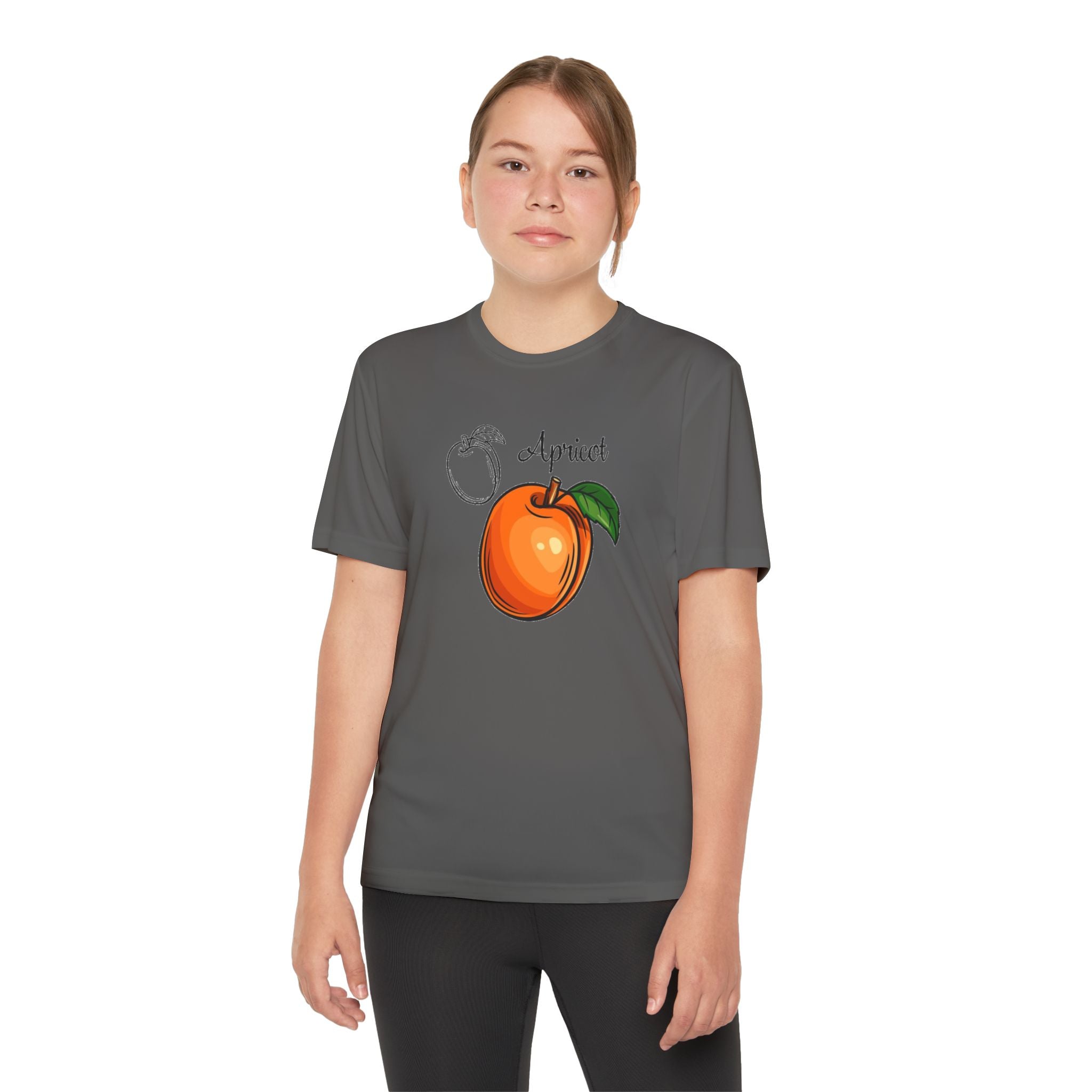 Apricot Youth T-Shirt Sports Graphic Tee, Cool Athletic Shirt for Kids, Perfect for Sports Events, Team Spirit