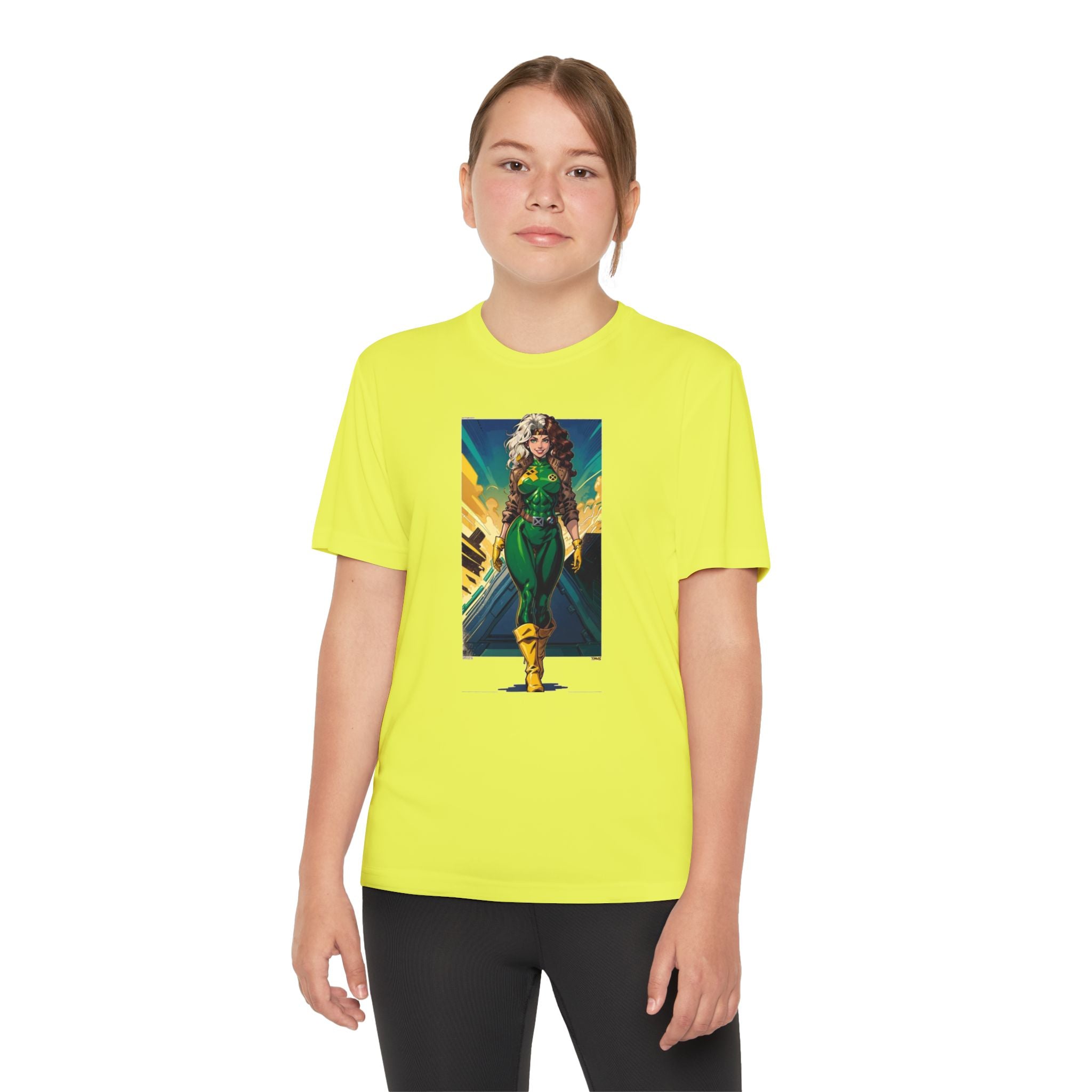 Superhero Youth T-Shirt Sports Graphic Tee, Cool Athletic Shirt for Kids