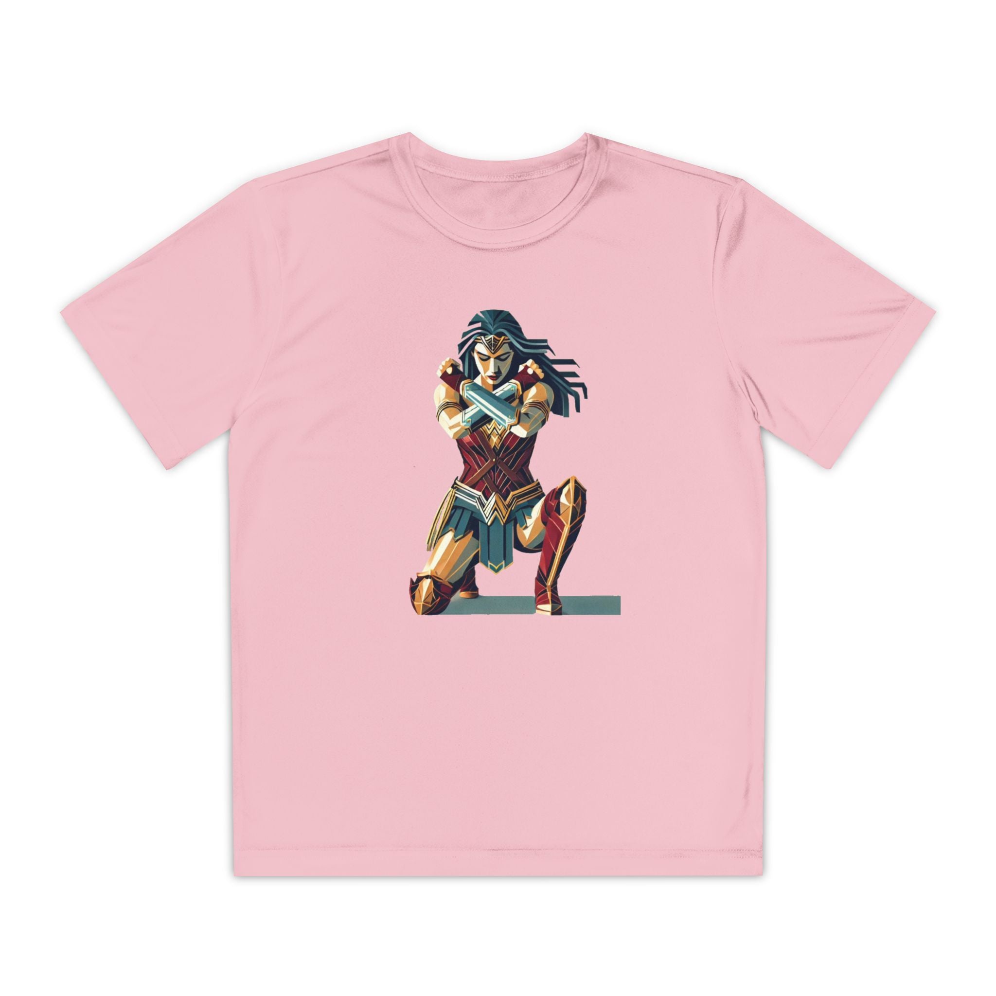 Wonder Woman Youth T-Shirt Sports Graphic Tee, Cool Athletic Shirt for Kids, Perfect for Sports Events, Team Spirit