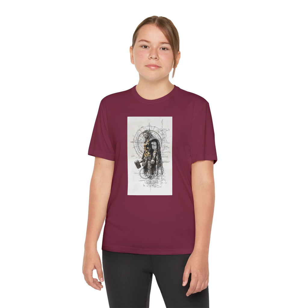 Superhero Youth T-Shirt Sports Graphic Tee, Cool Athletic Shirt for Kids
