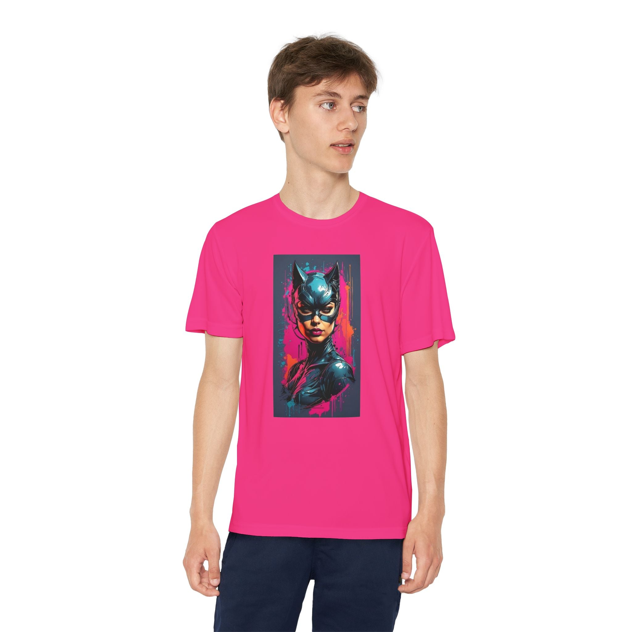 Superhero Youth T-Shirt Sports Graphic Tee, Cool Athletic Shirt for Kids