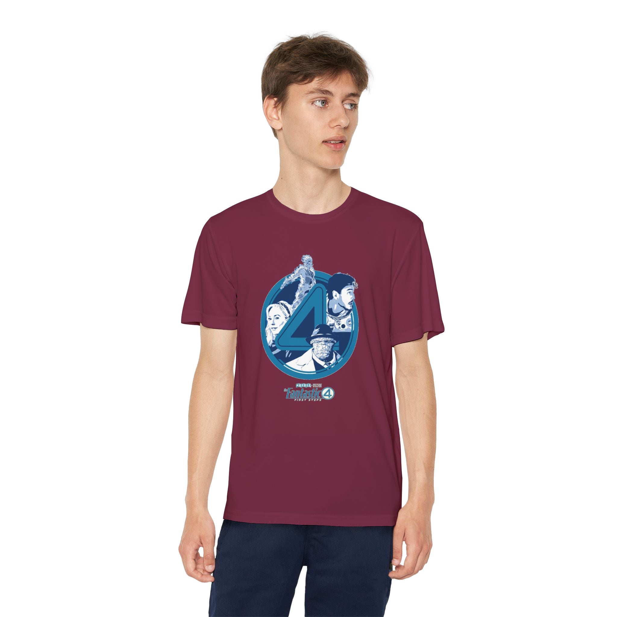 Fantastic 4 Youth T-Shirt Sports Graphic Tee, Cool Athletic Shirt for Kids, Perfect for Sports Events, Team Spirit