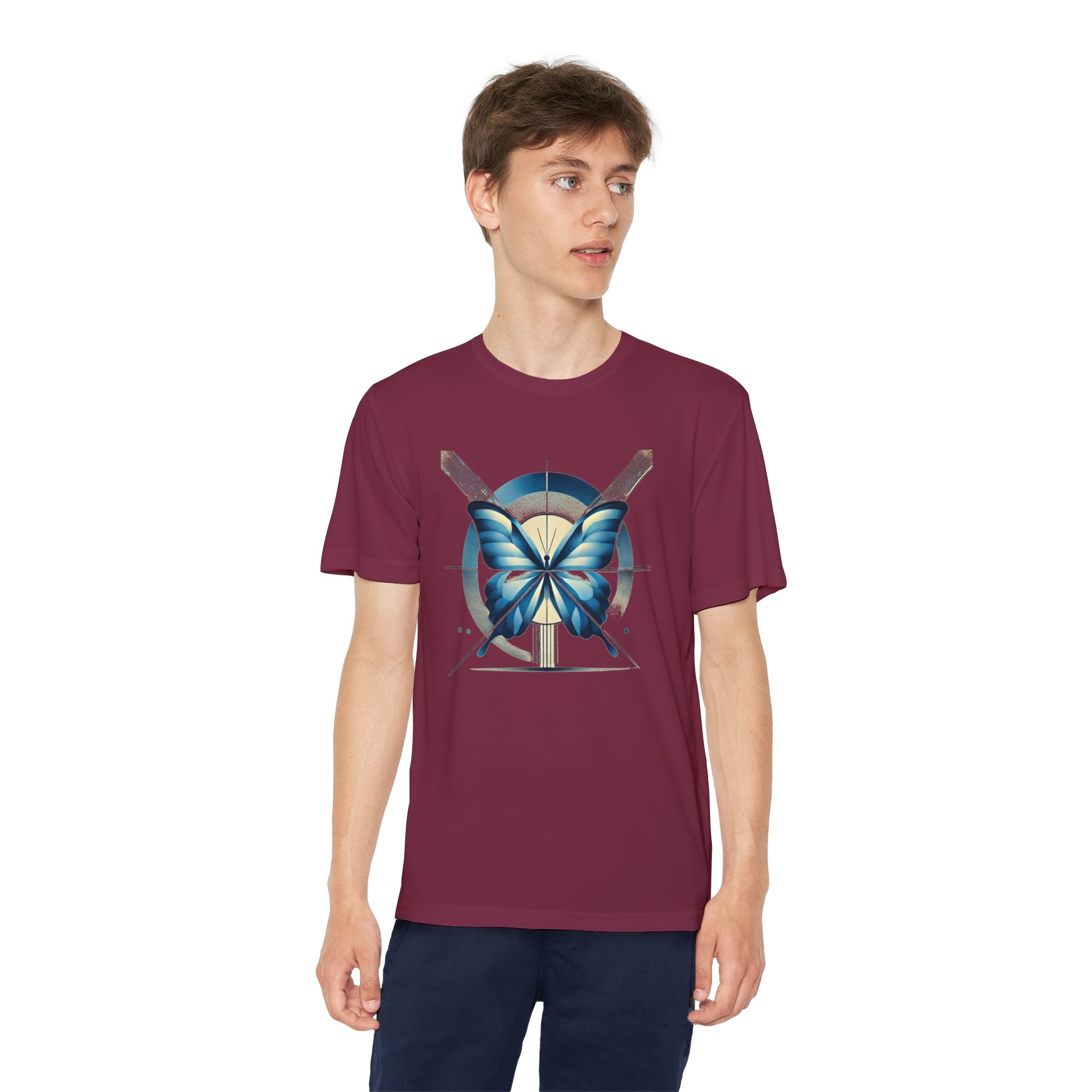 Butterffy Youth T-Shirt Sports Graphic Tee, Cool Athletic Shirt for Kids, Perfect for Sports Events, Team Spirit