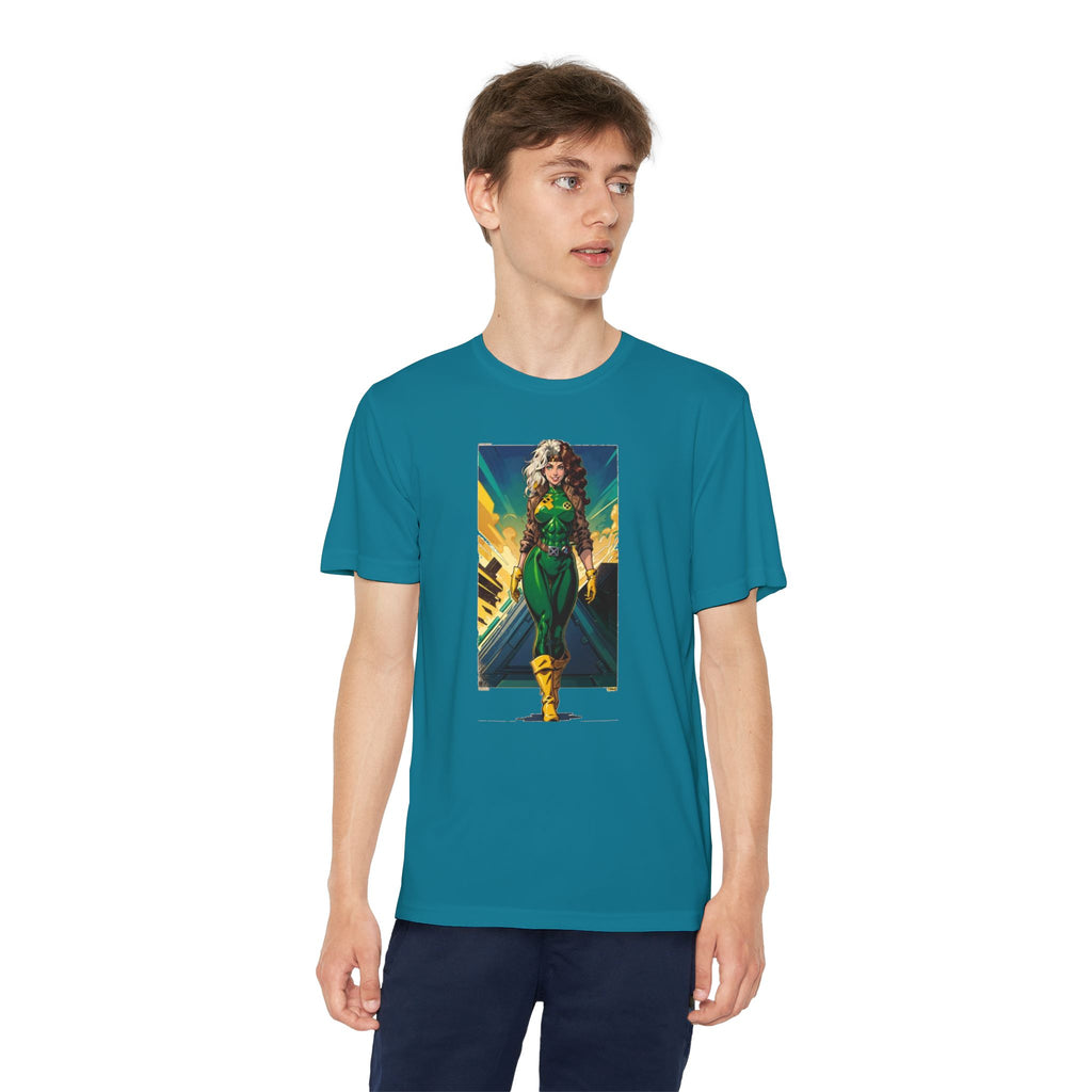 Superhero Youth T-Shirt Sports Graphic Tee, Cool Athletic Shirt for Kids