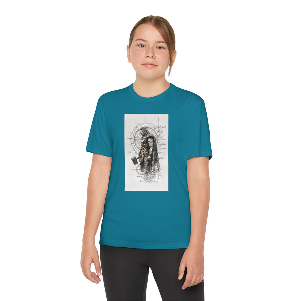 Superhero Youth T-Shirt Sports Graphic Tee, Cool Athletic Shirt for Kids