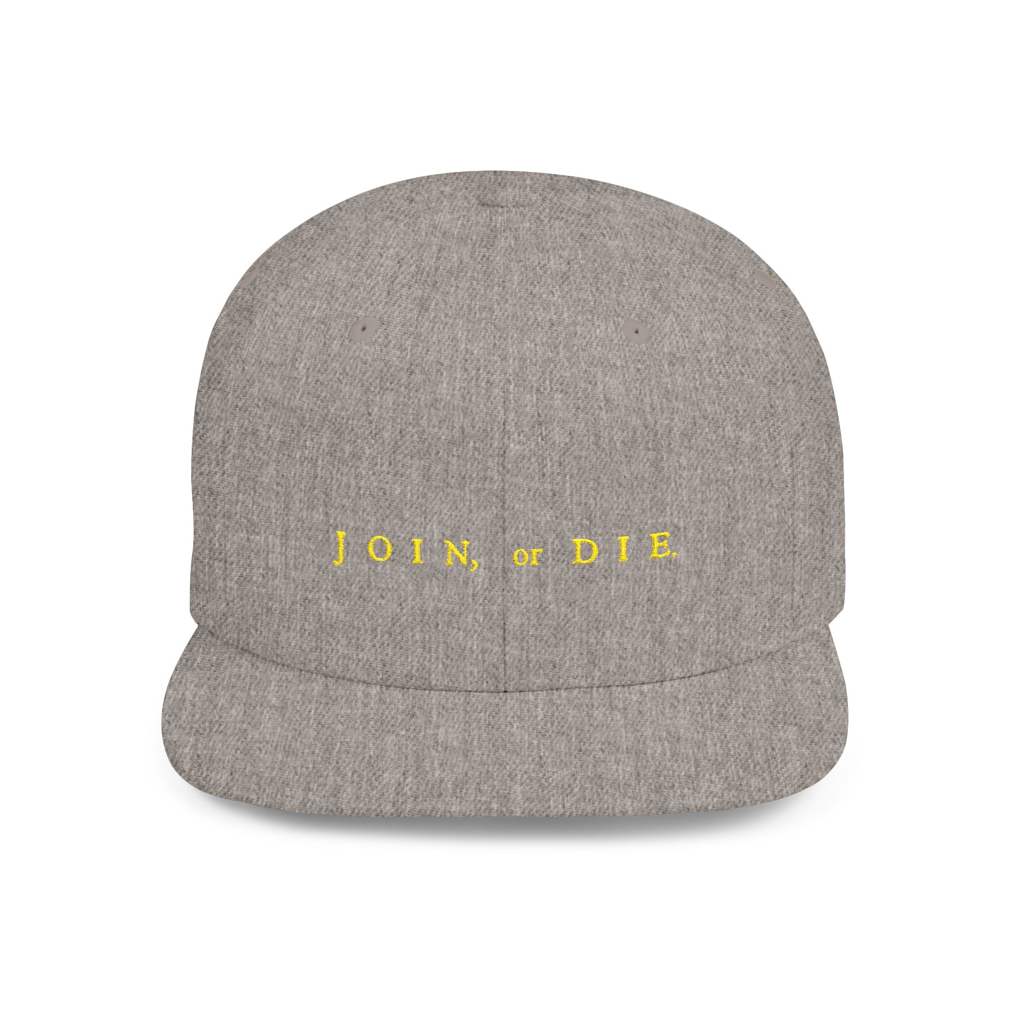 Join Or Die ~ Stylish Flat Bill Snapback Hat