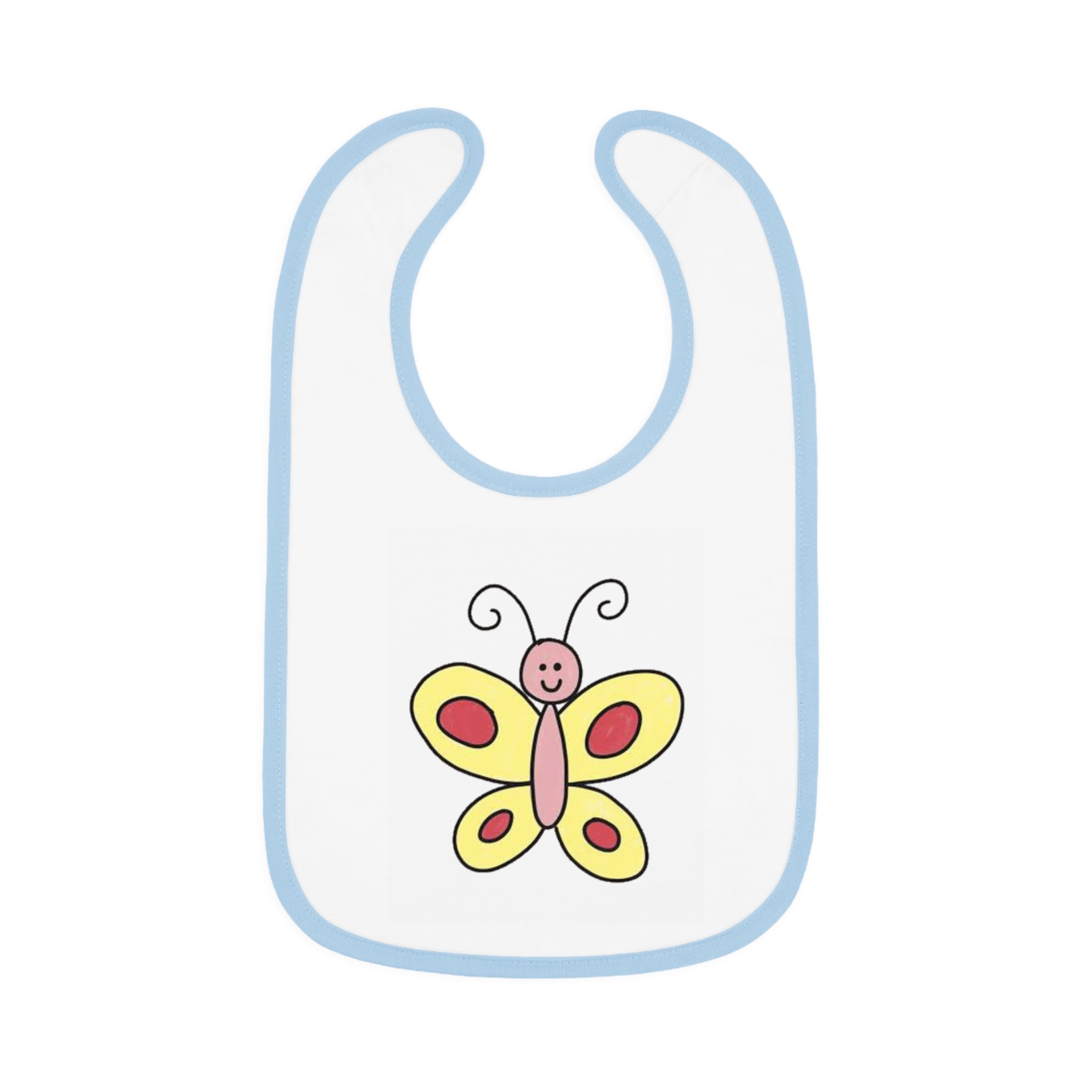 Butterfy Cute Baby Bib - Tiny but Mighty, Infant Feeding Bib, Baby Shower Gift, Newborn Accessories, Elephant Design, Everyday Use