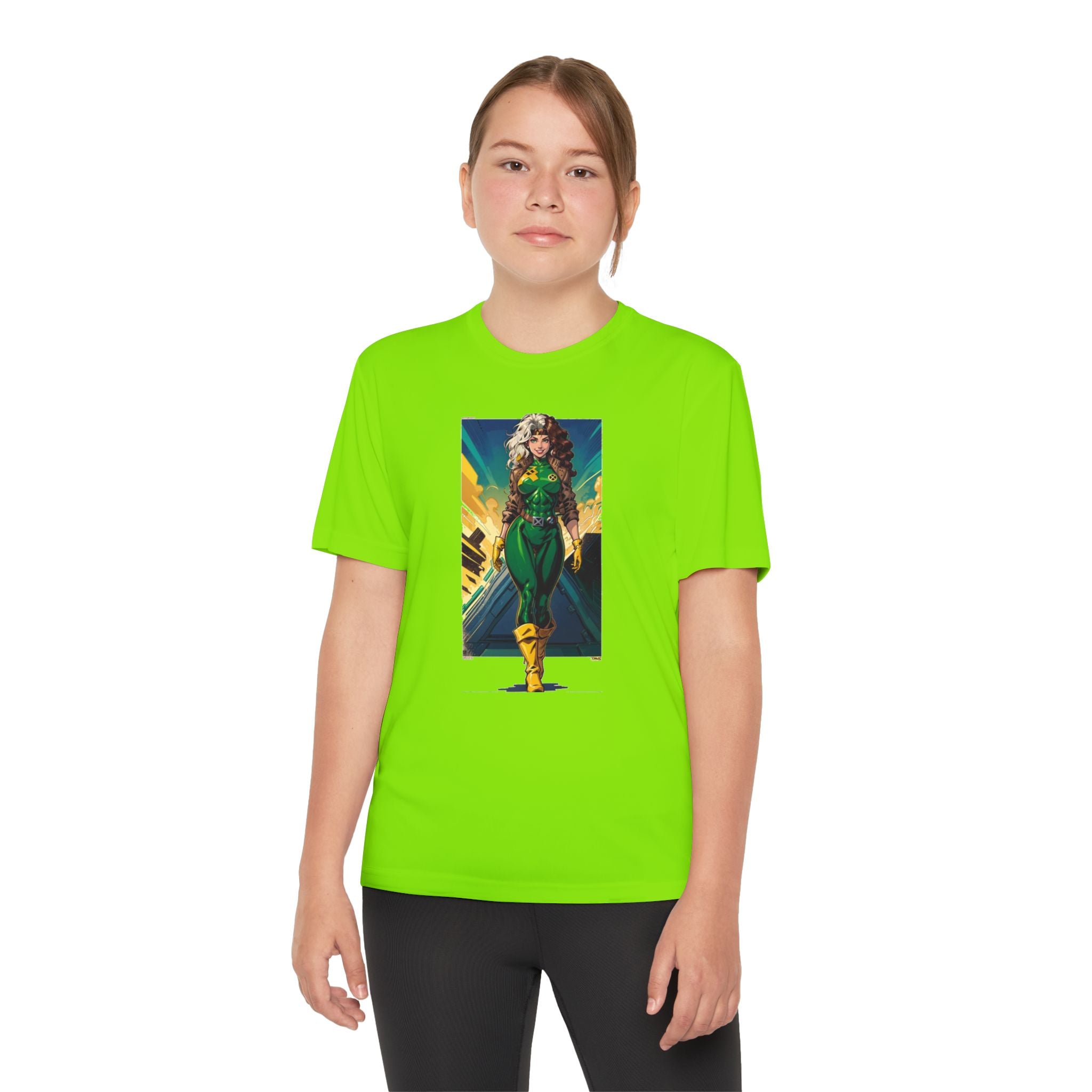Superhero Youth T-Shirt Sports Graphic Tee, Cool Athletic Shirt for Kids